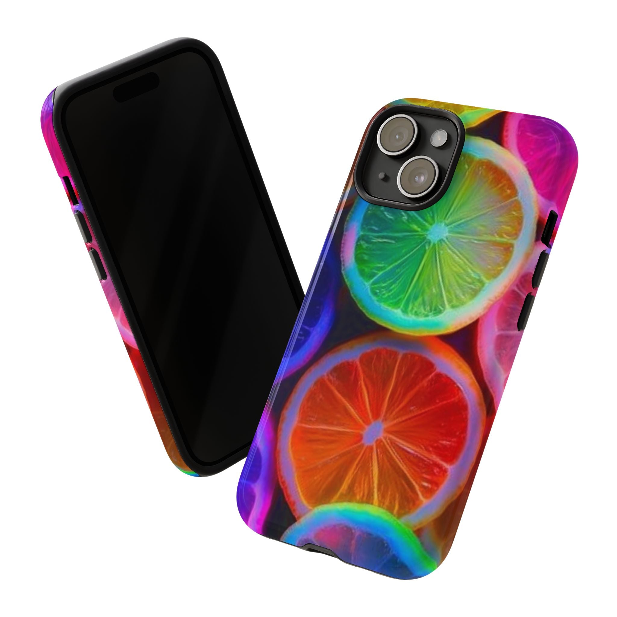Neon Citrus Slices Tough Case | Colorful Fruit Phone Cover