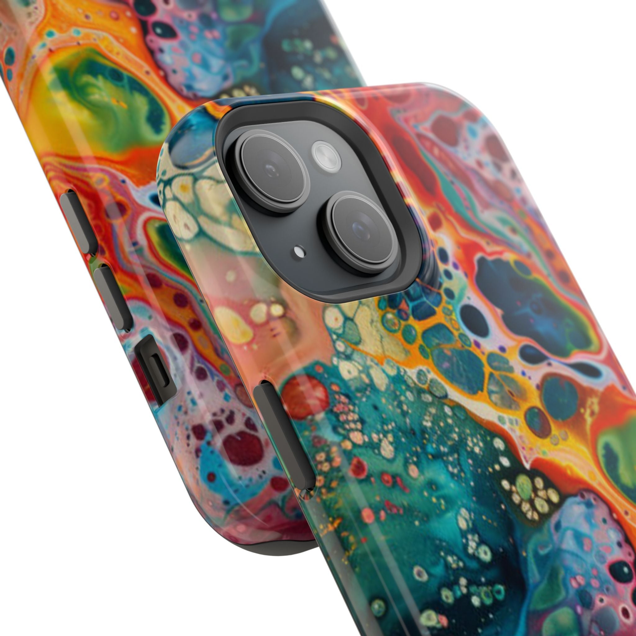 Impact-Resistant Phone Case — Colorful Abstract Fluid Art