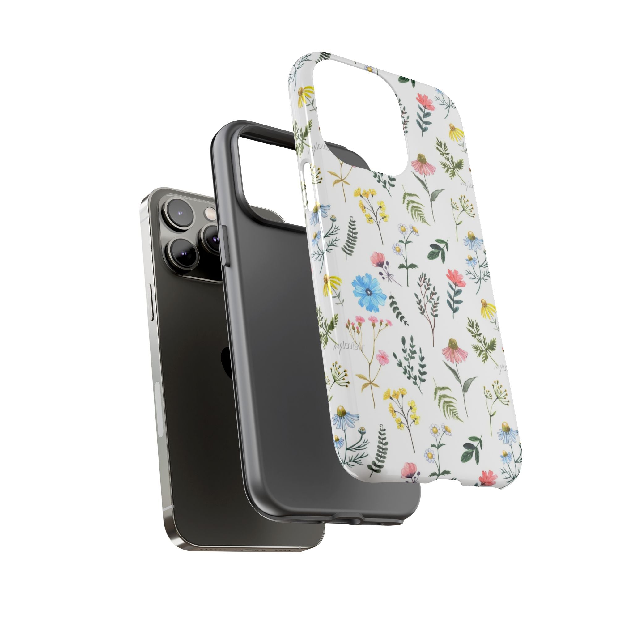 Wildflower Pattern Tough Case | Floral Phone Case, Botanical Print