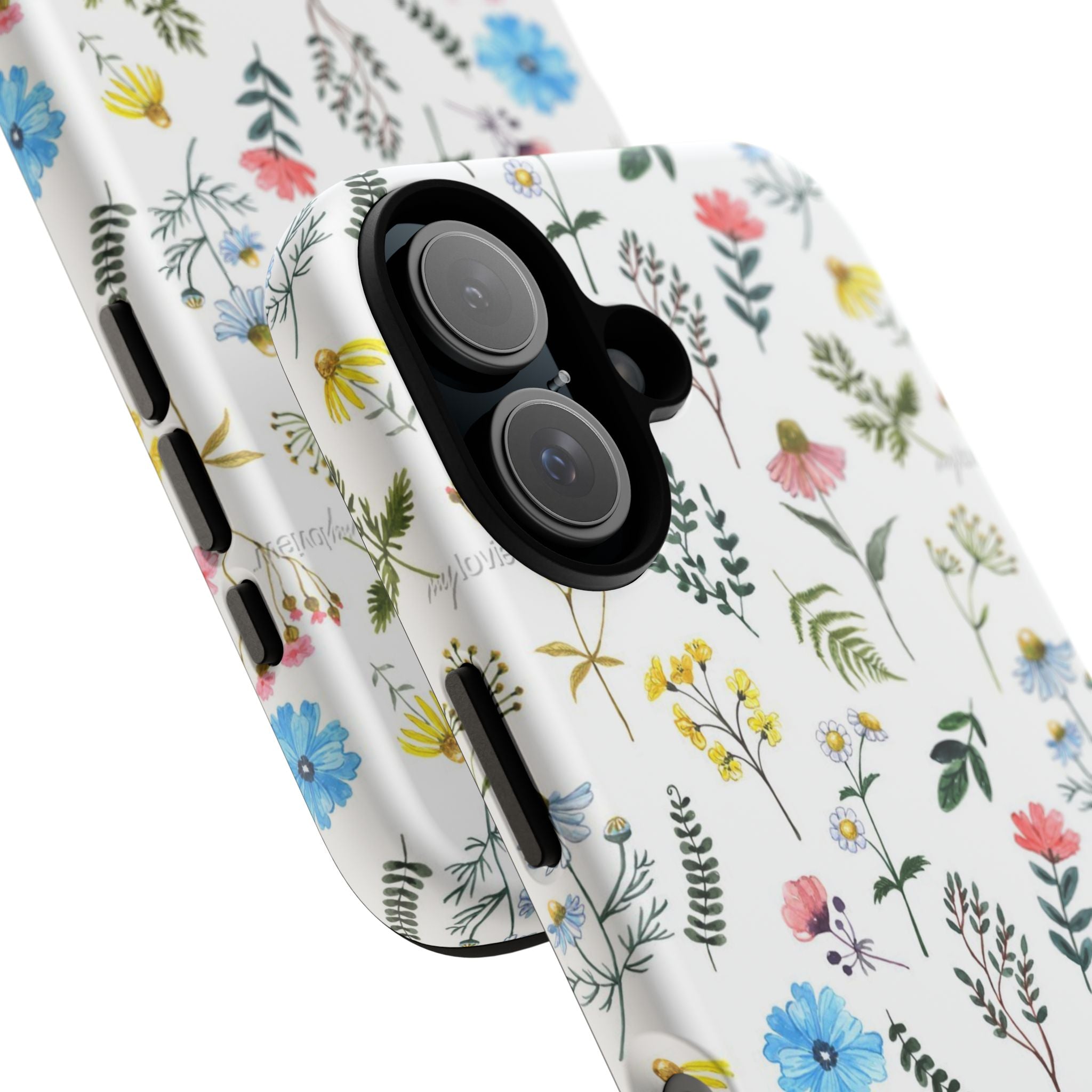 Wildflower Pattern Tough Case | Floral Phone Case, Botanical Print