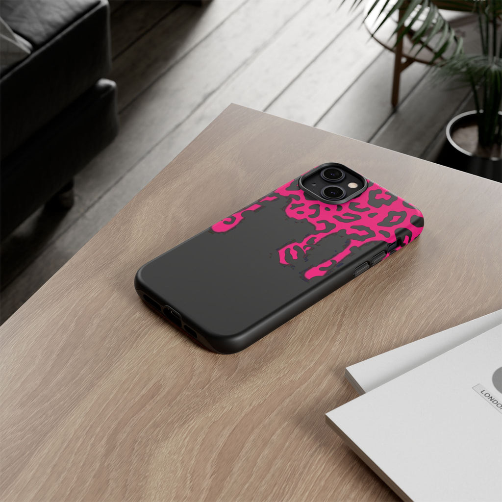 Hot Pink Leopard Drip Phone Case | Tough Case