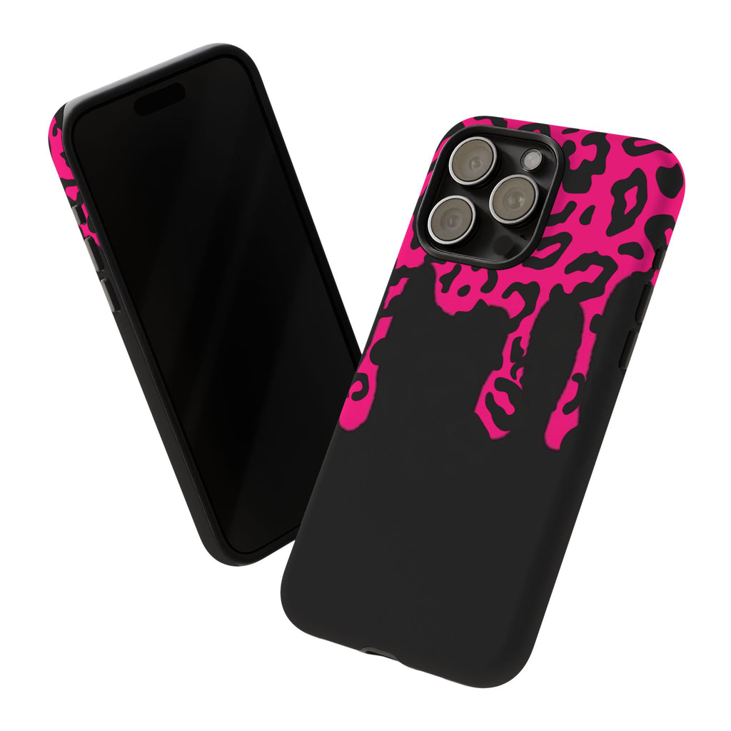 Hot Pink Leopard Drip Phone Case | Tough Case