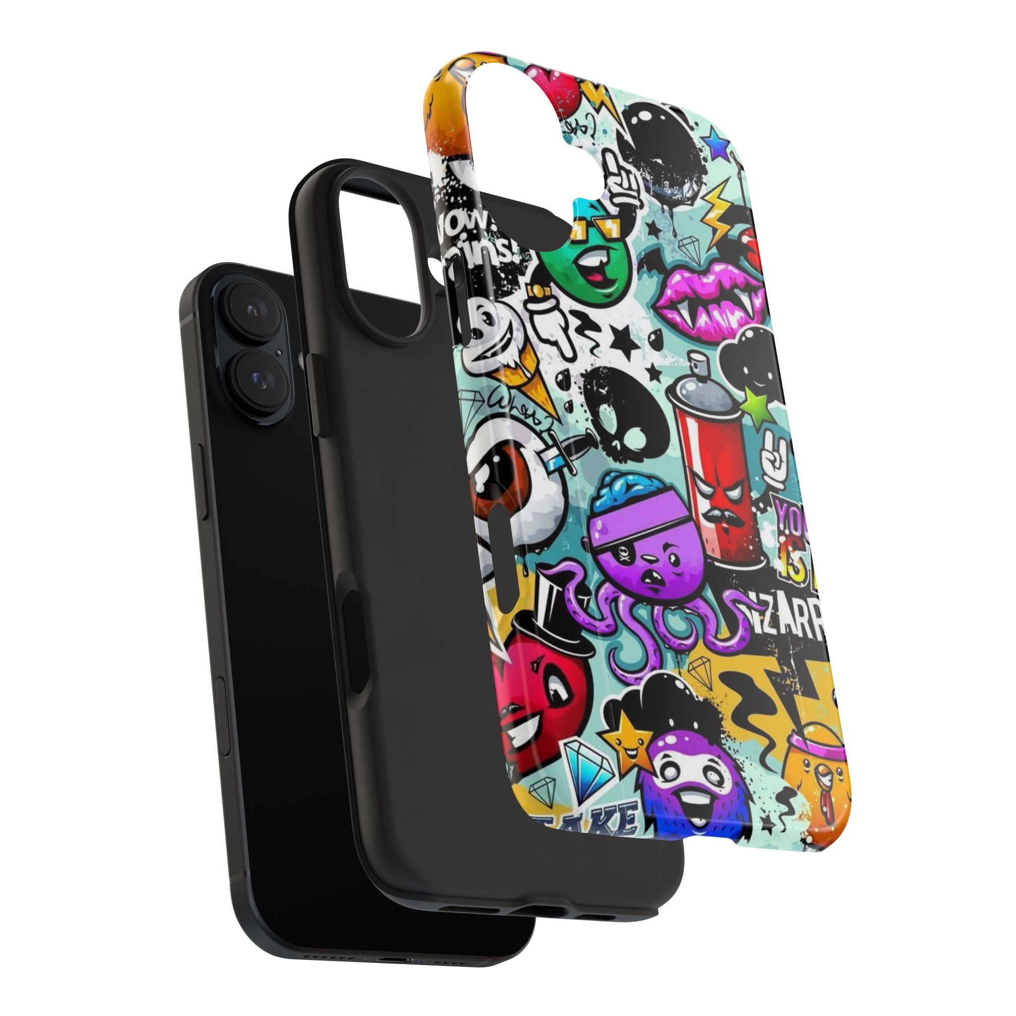 Graffiti Sticker Characters Phone Case | Tough Phone Case