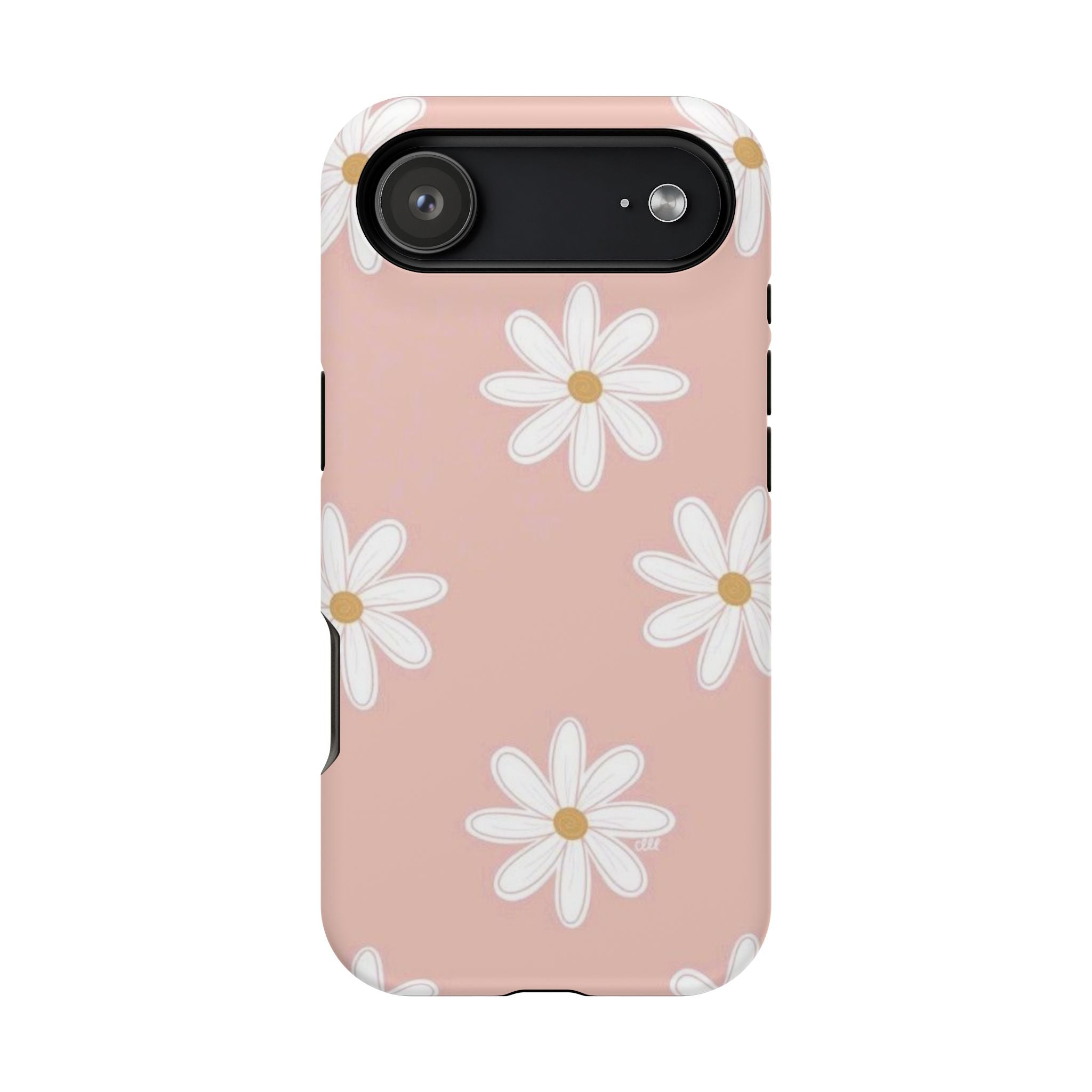 White Daisy Pattern Phone Case | Impact-Resistant Case