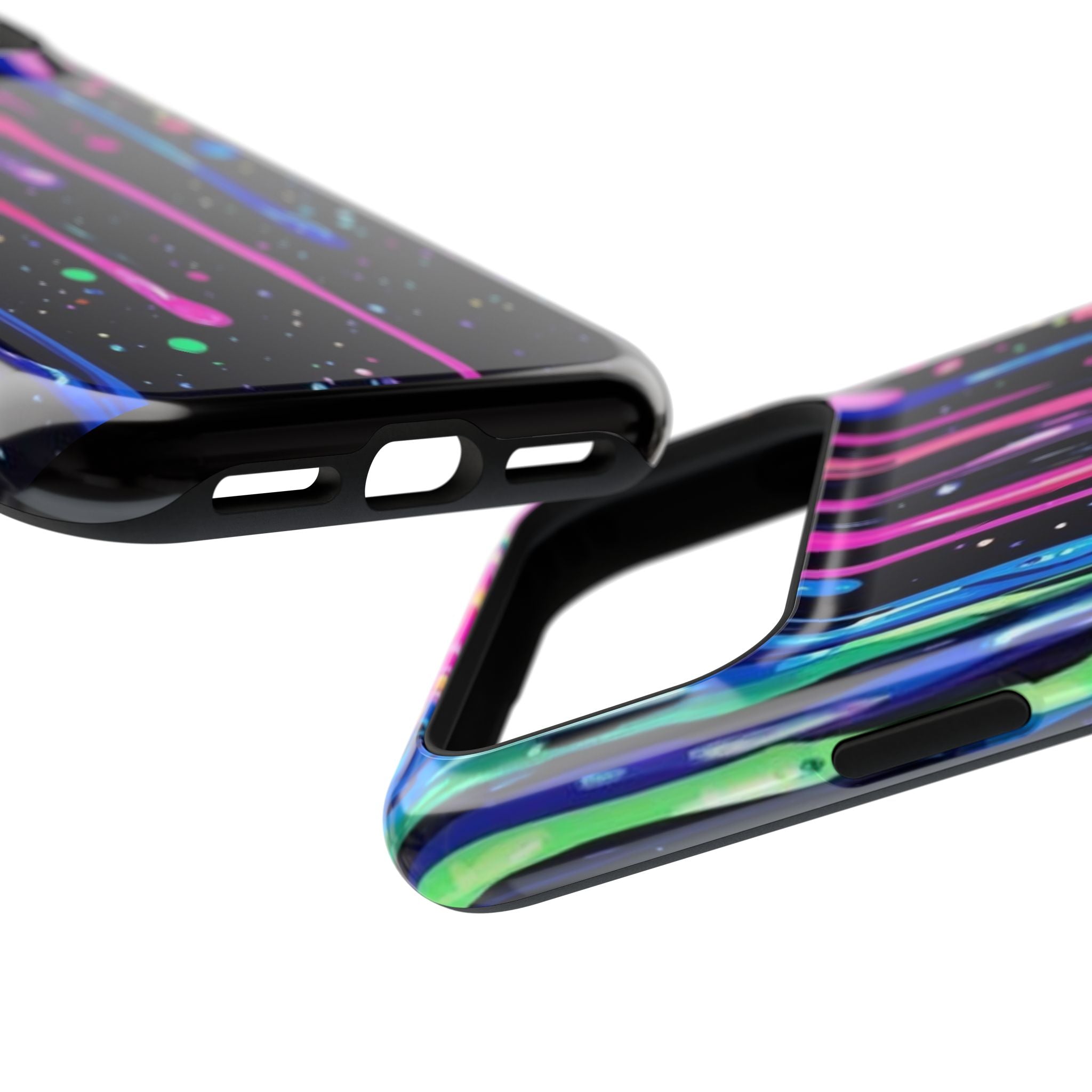 Phone Case - Neon Drip Impact-Resistant Protective Cover