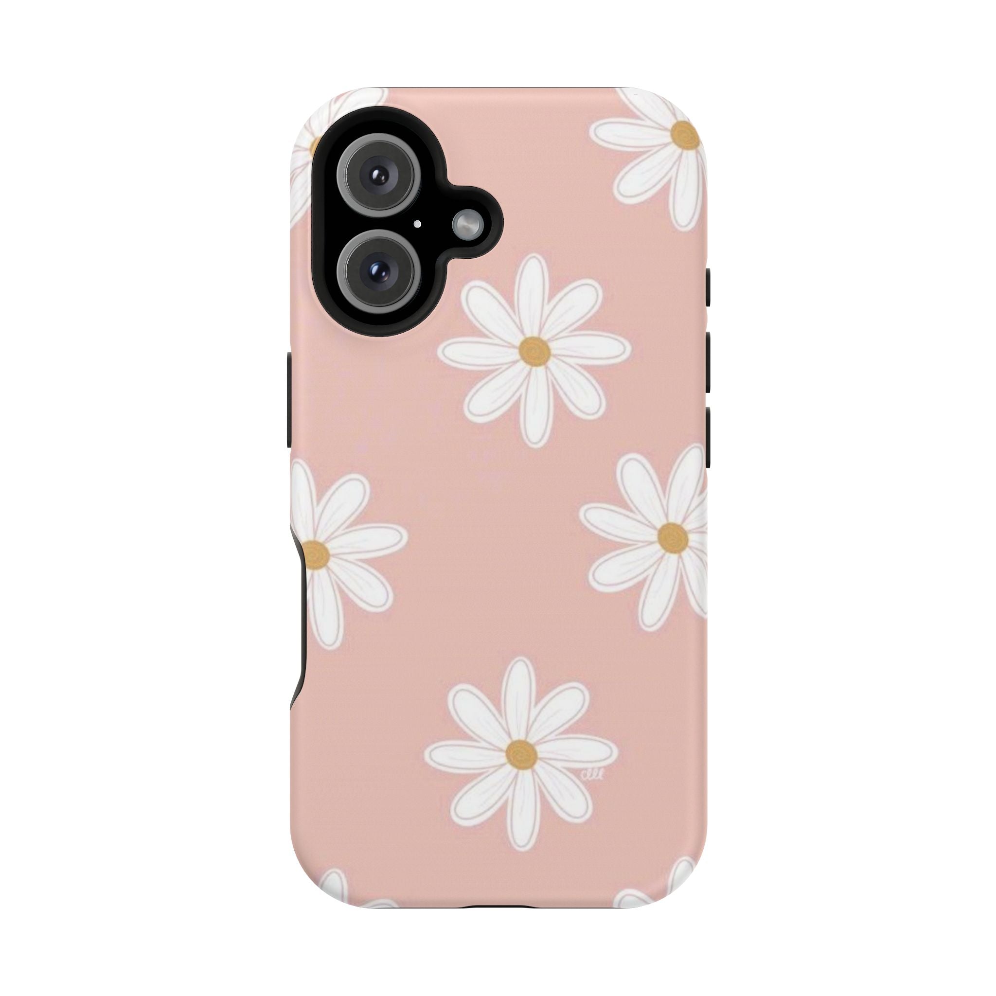 White Daisy Pattern Phone Case | Impact-Resistant Case
