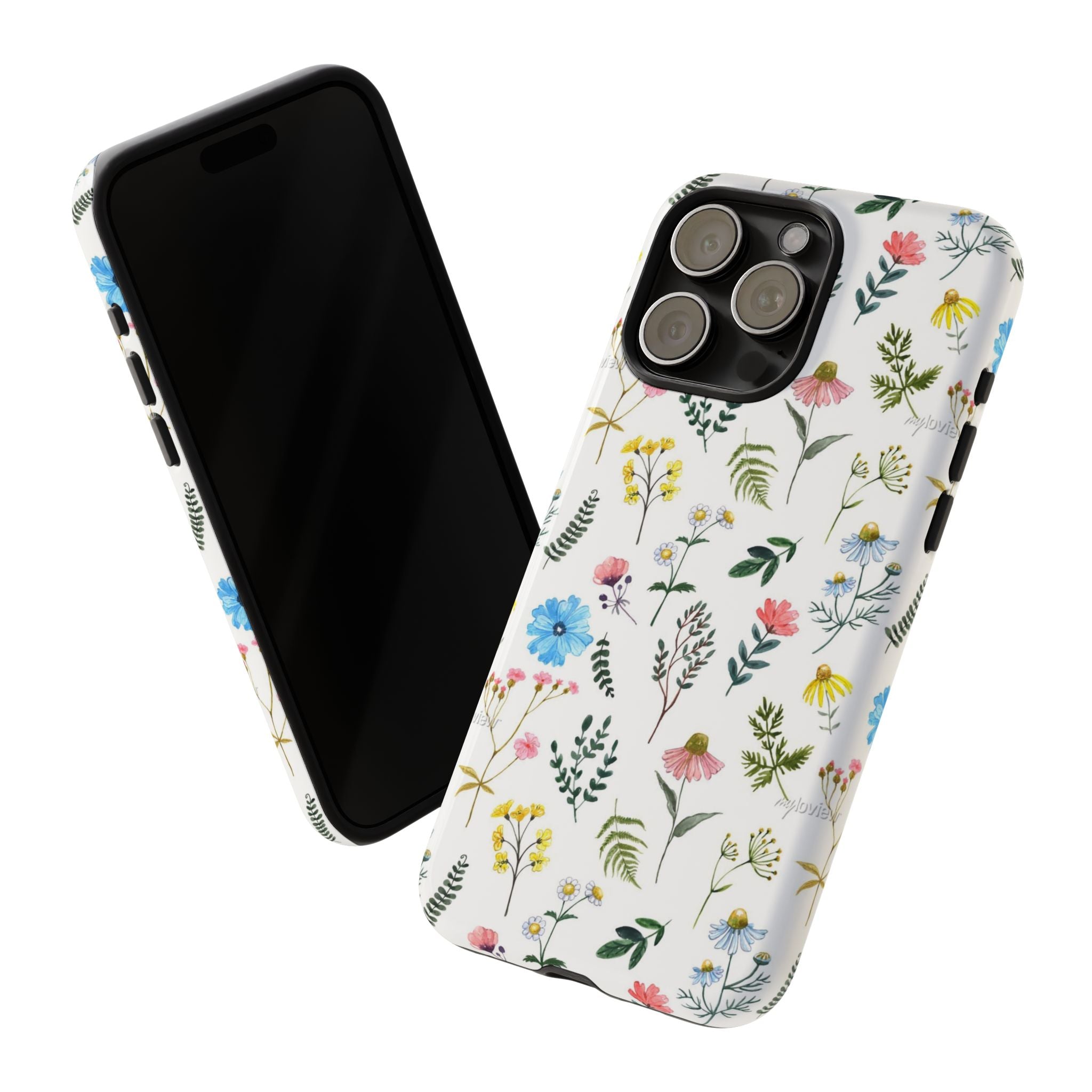 Wildflower Pattern Tough Case | Floral Phone Case, Botanical Print