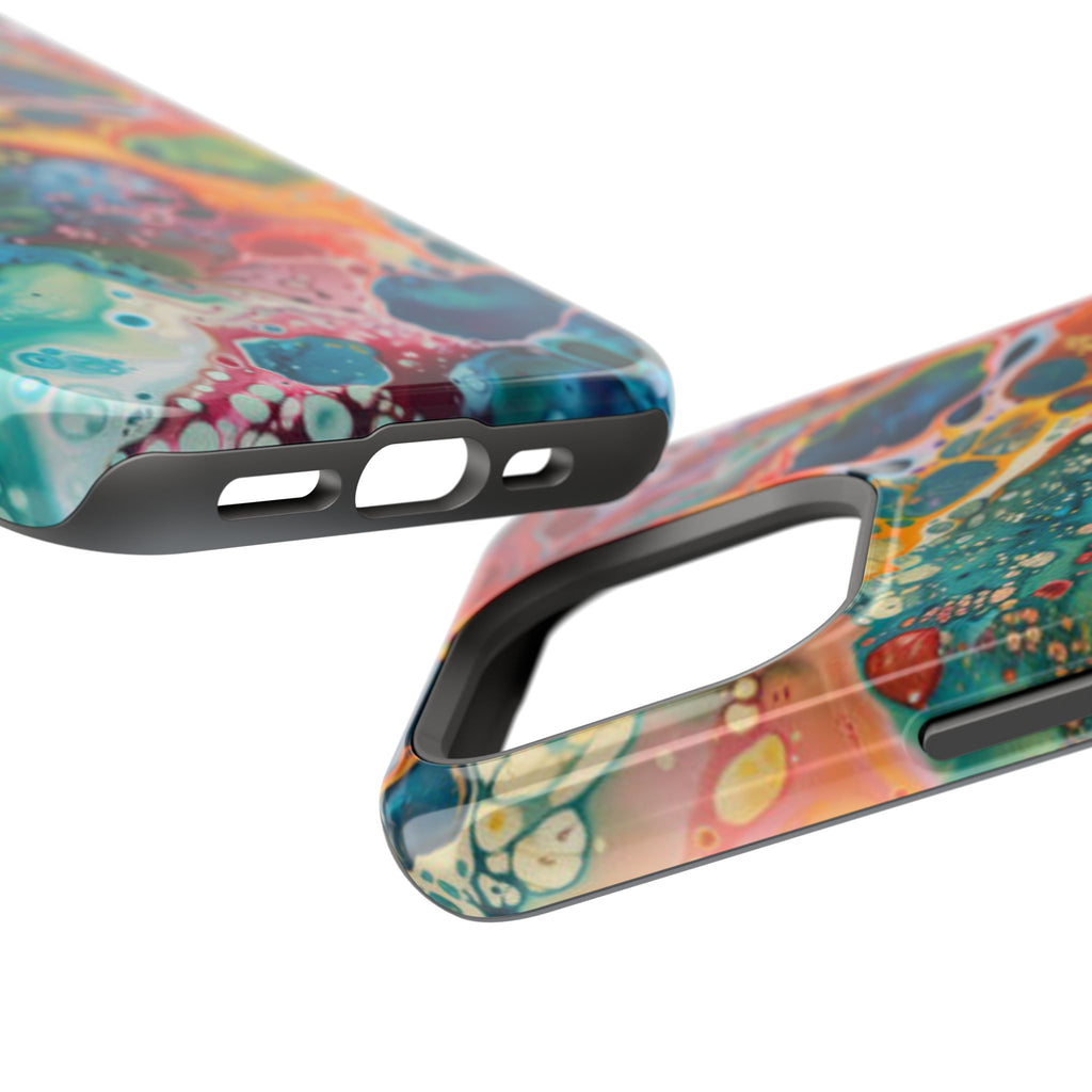 Impact-Resistant Phone Case — Colorful Abstract Fluid Art