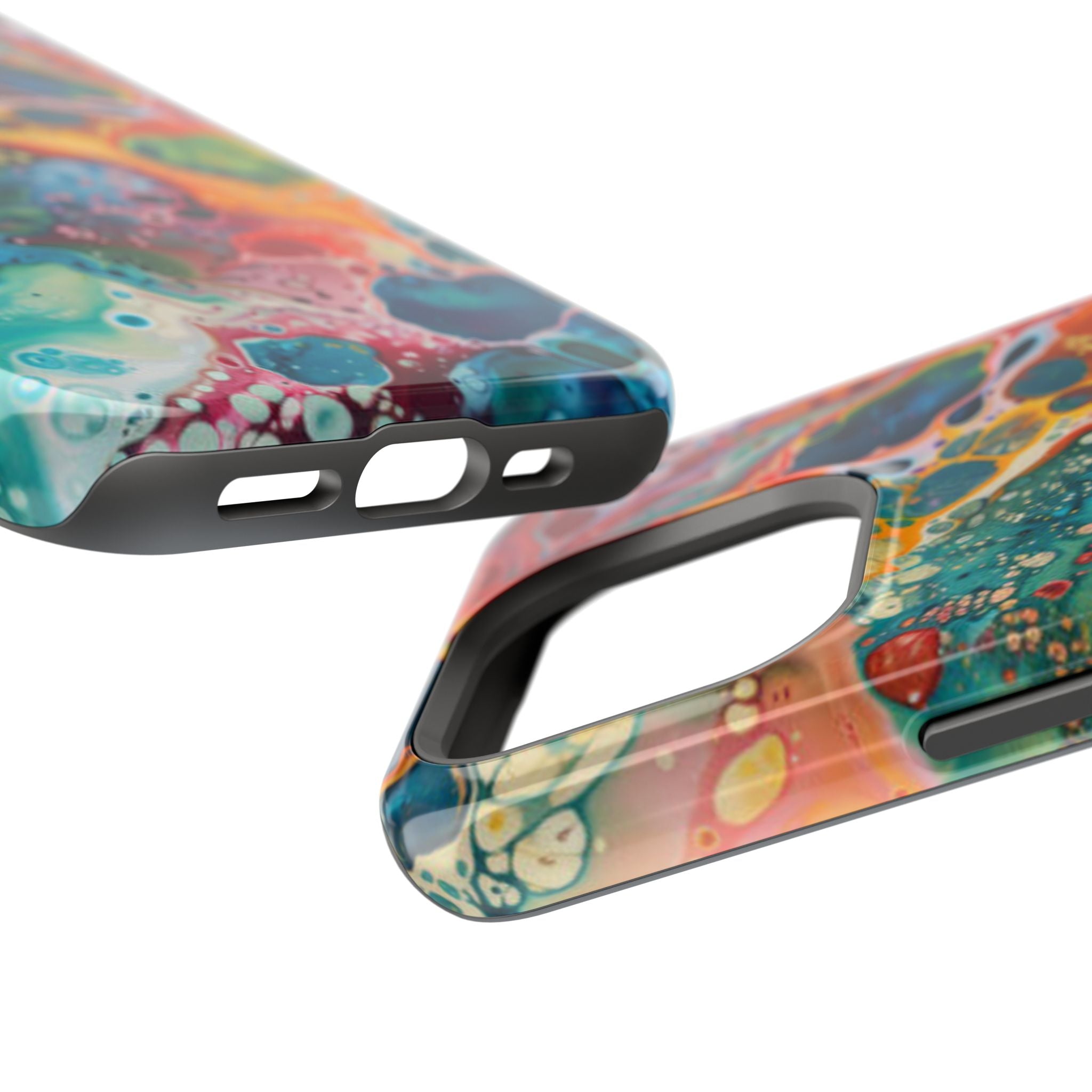 Impact-Resistant Phone Case — Colorful Abstract Fluid Art