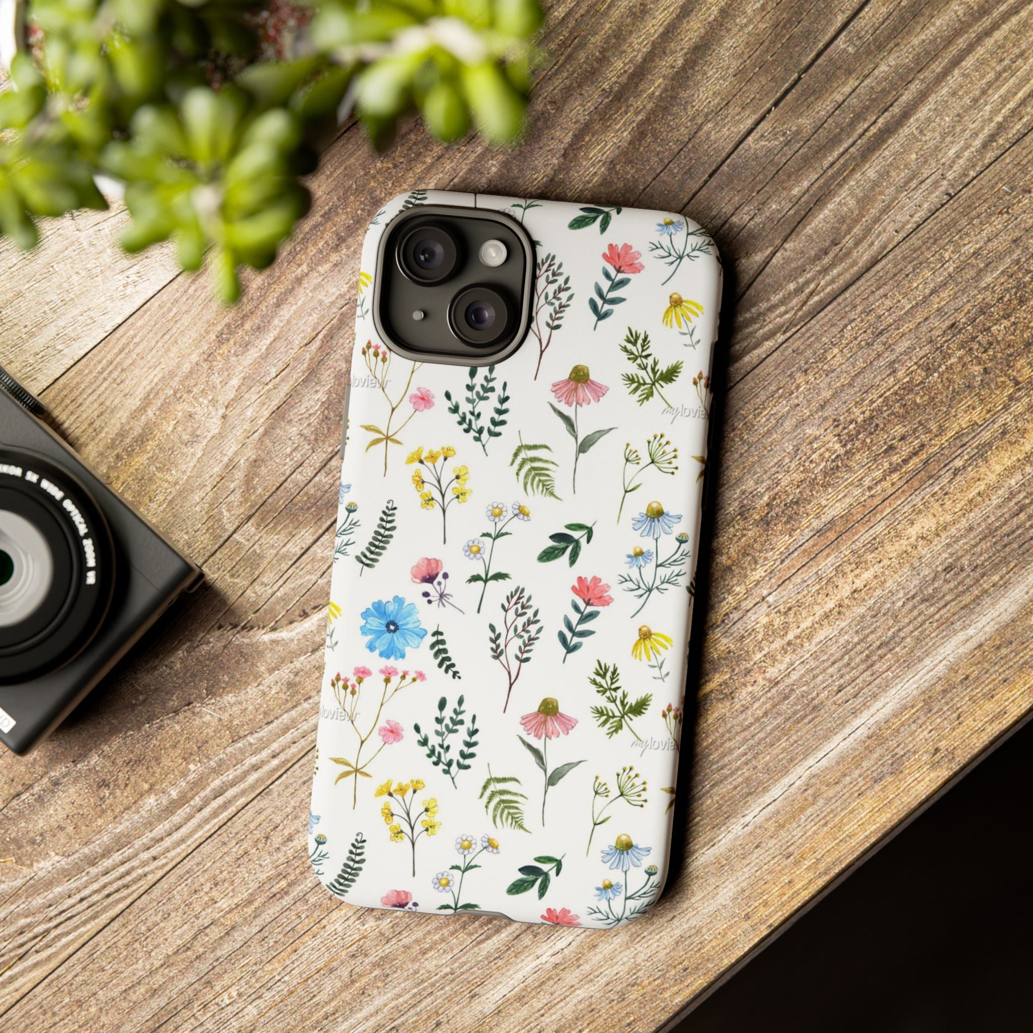 Wildflower Pattern Tough Case | Floral Phone Case, Botanical Print