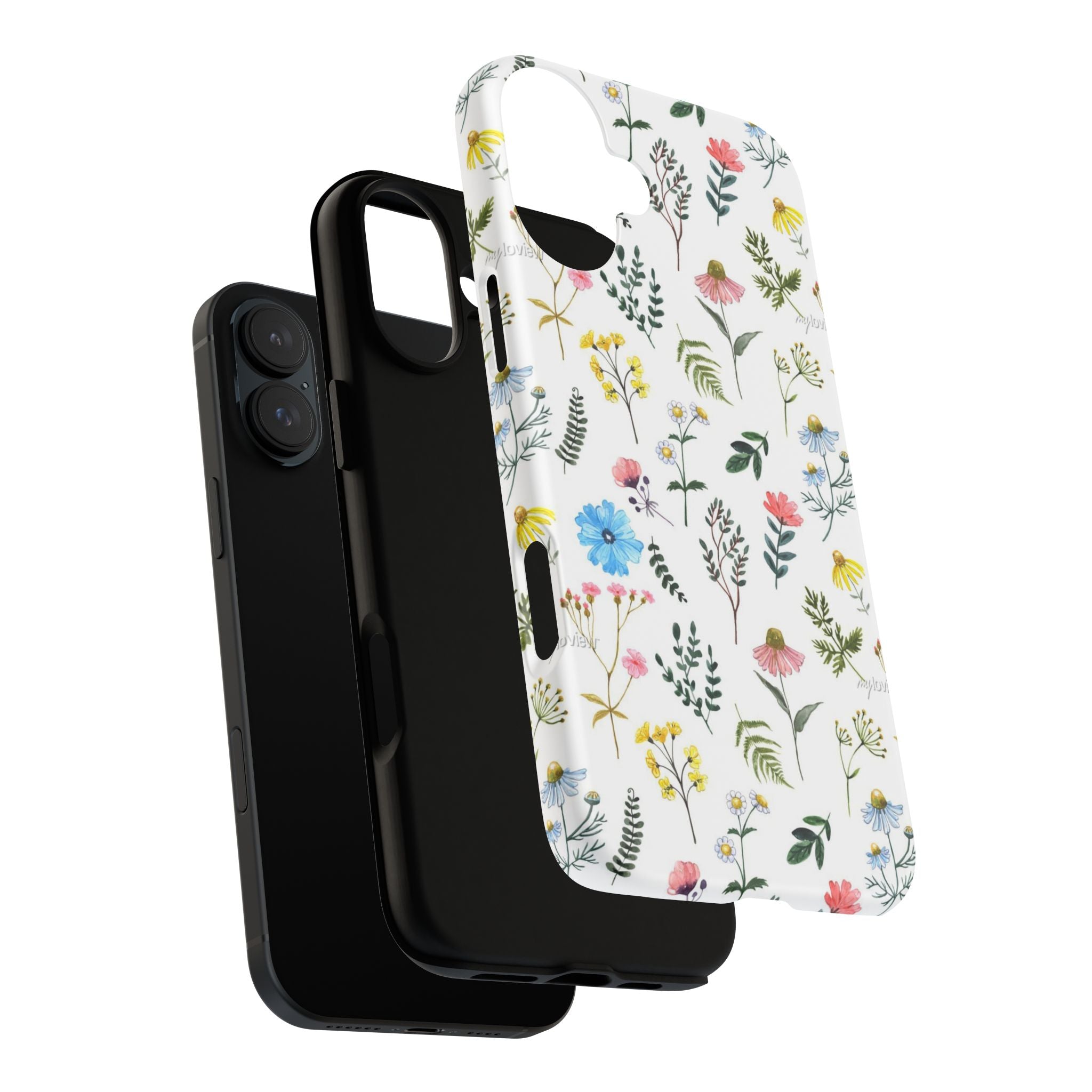 Wildflower Pattern Tough Case | Floral Phone Case, Botanical Print