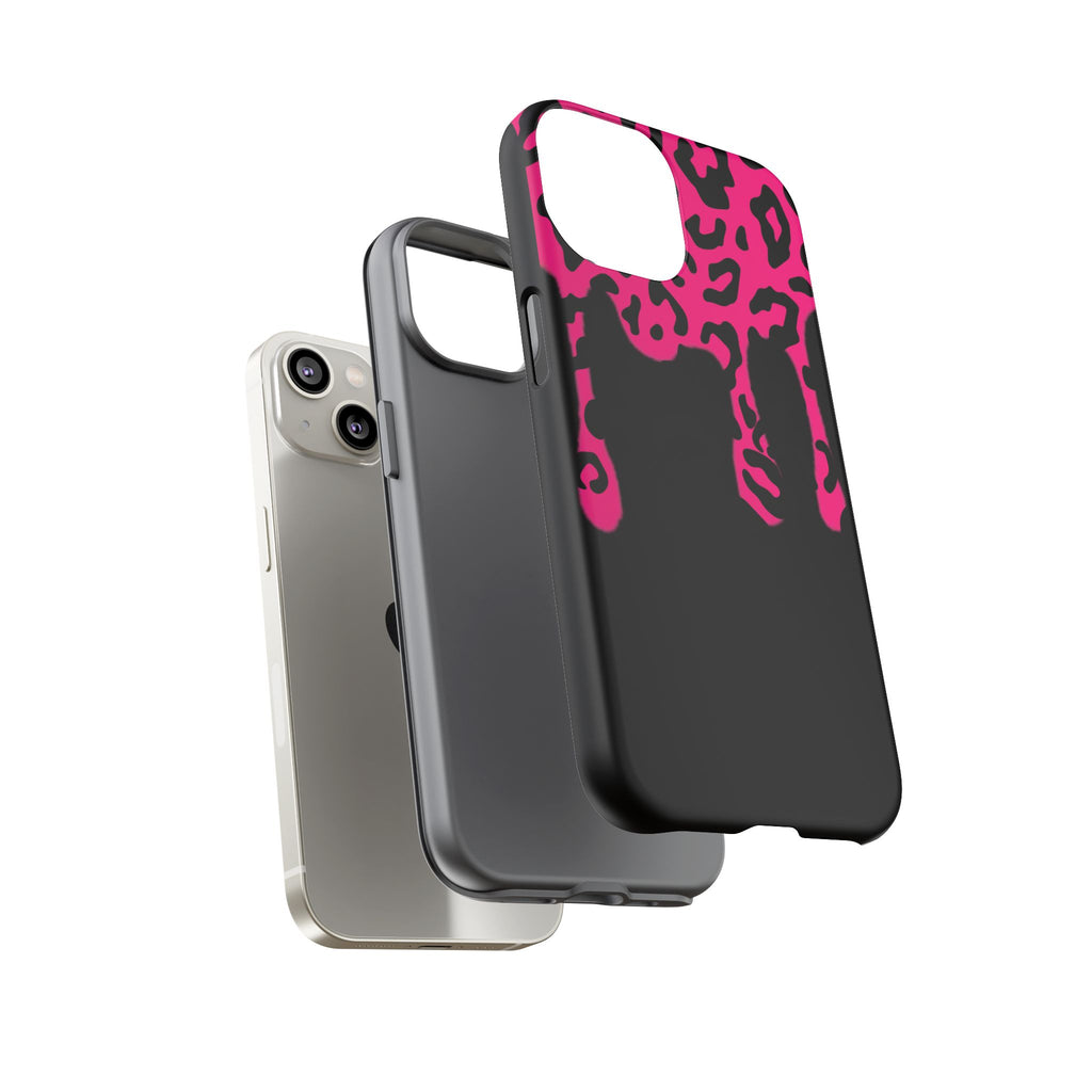 Hot Pink Leopard Drip Phone Case | Tough Case