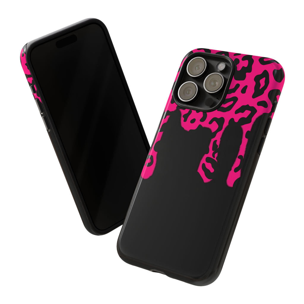 Hot Pink Leopard Drip Phone Case | Tough Case