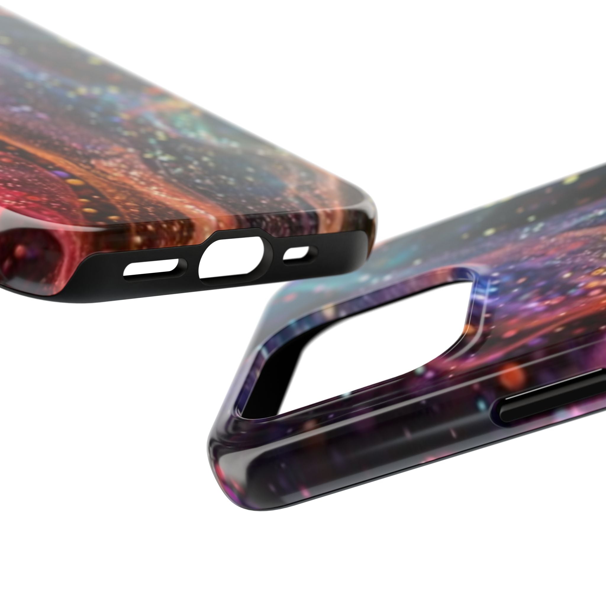 Galaxy Nebula Phone Case | Colorful Cosmic Swirl, Glitter Starry Design