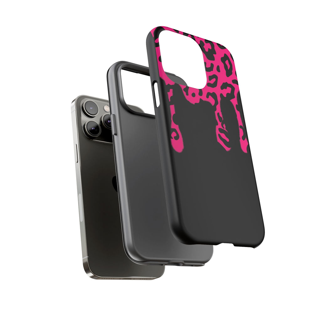 Hot Pink Leopard Drip Phone Case | Tough Case