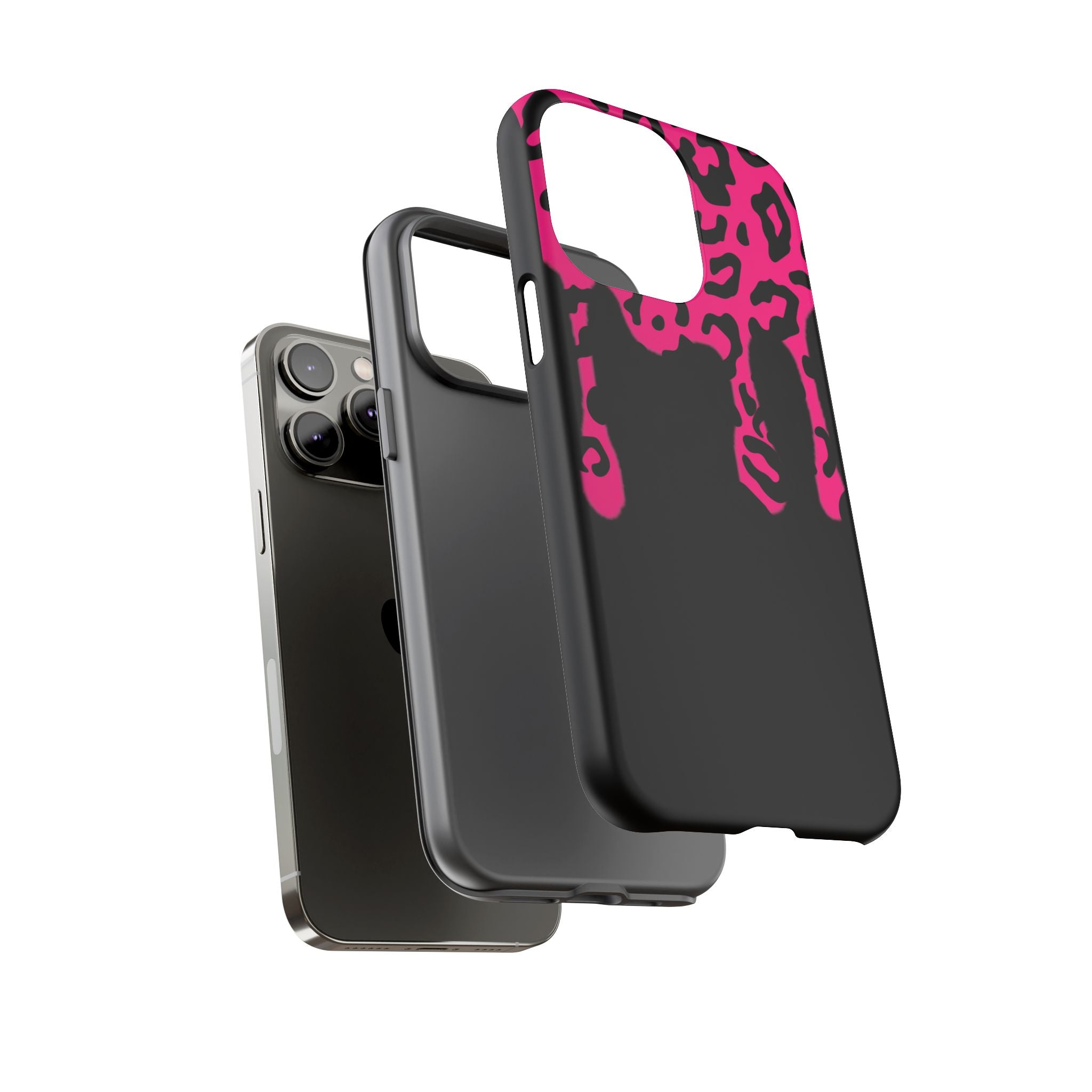 Hot Pink Leopard Drip Phone Case | Tough Case
