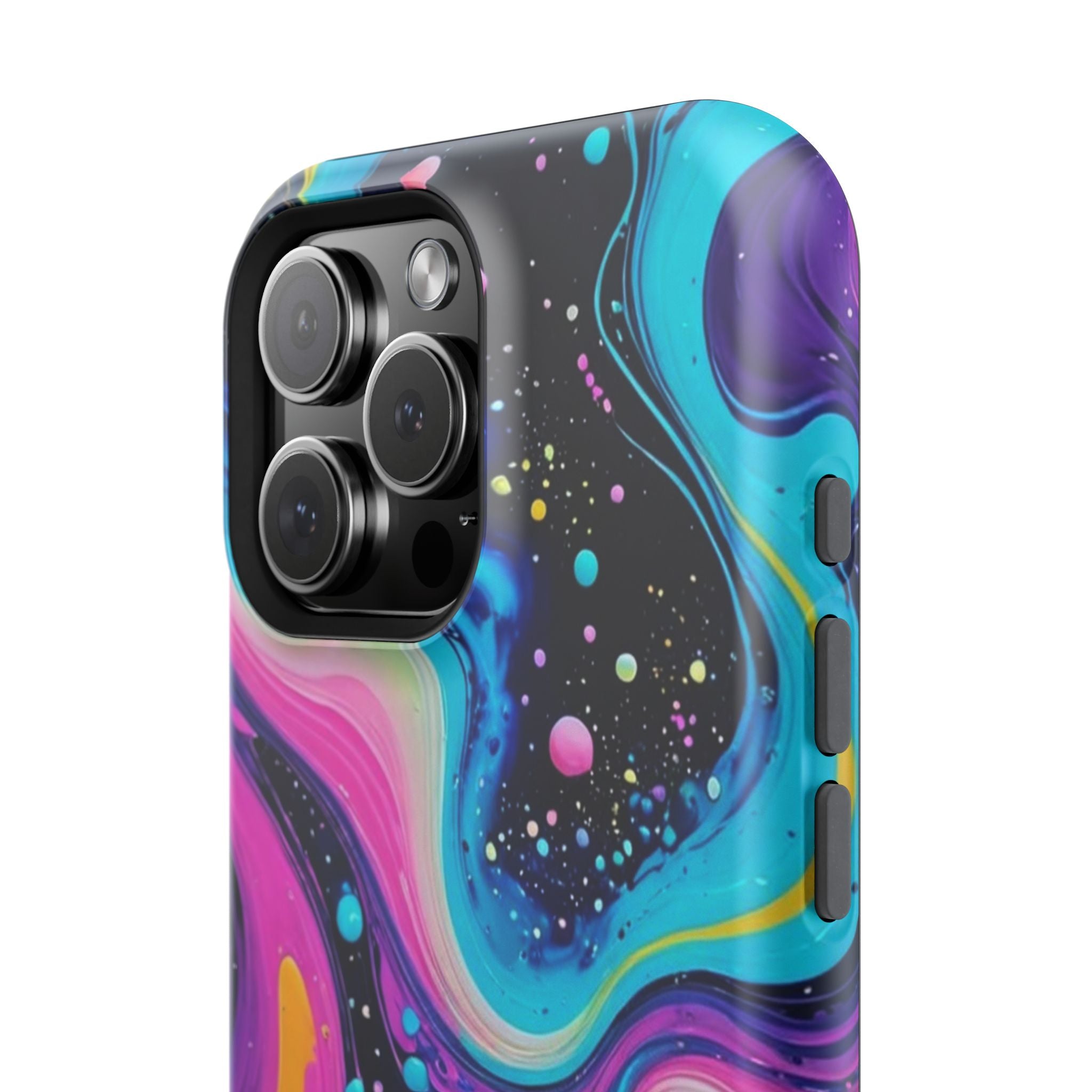 Impact-Resistant Phone Case — Neon Galaxy Swirl