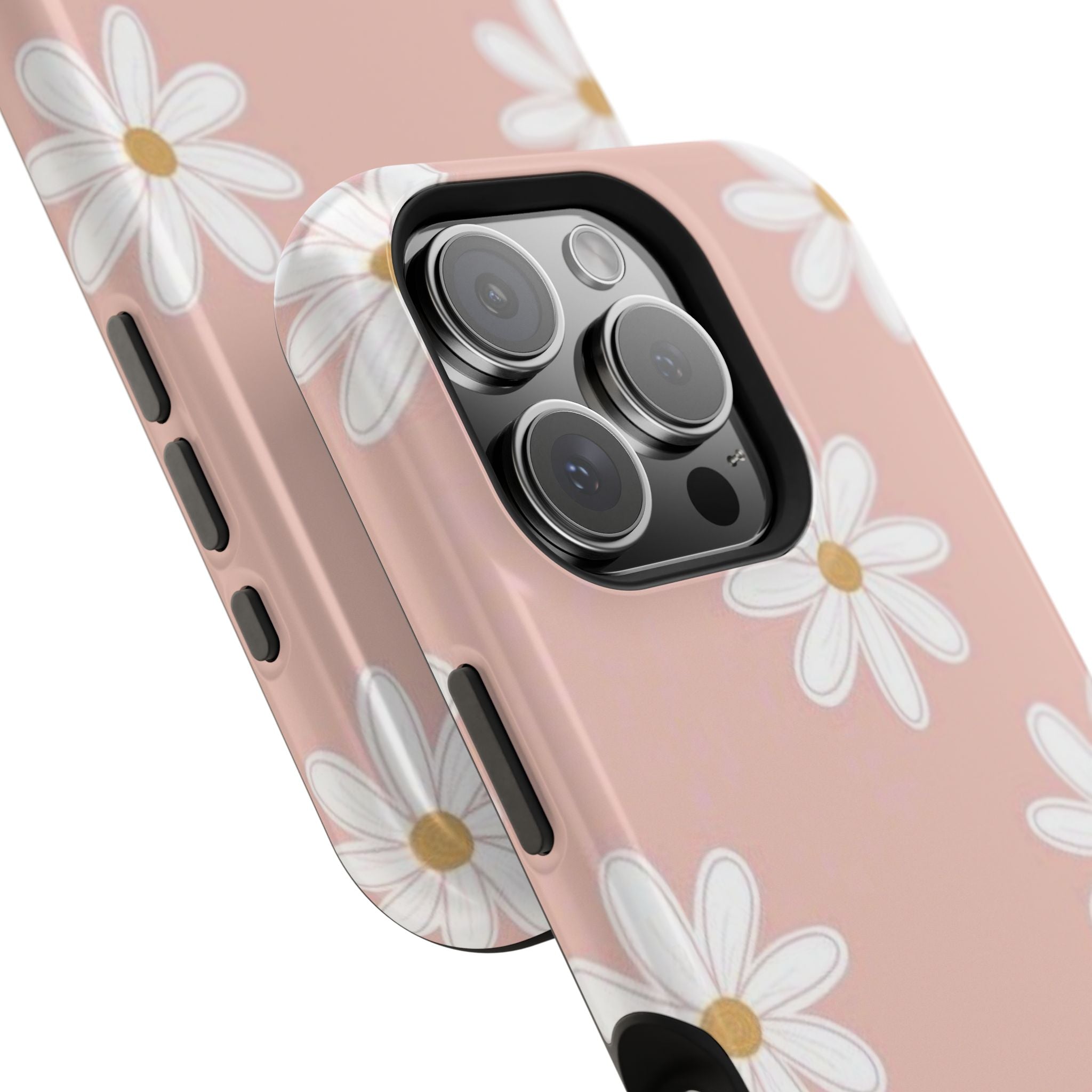 White Daisy Pattern Phone Case | Impact-Resistant Case