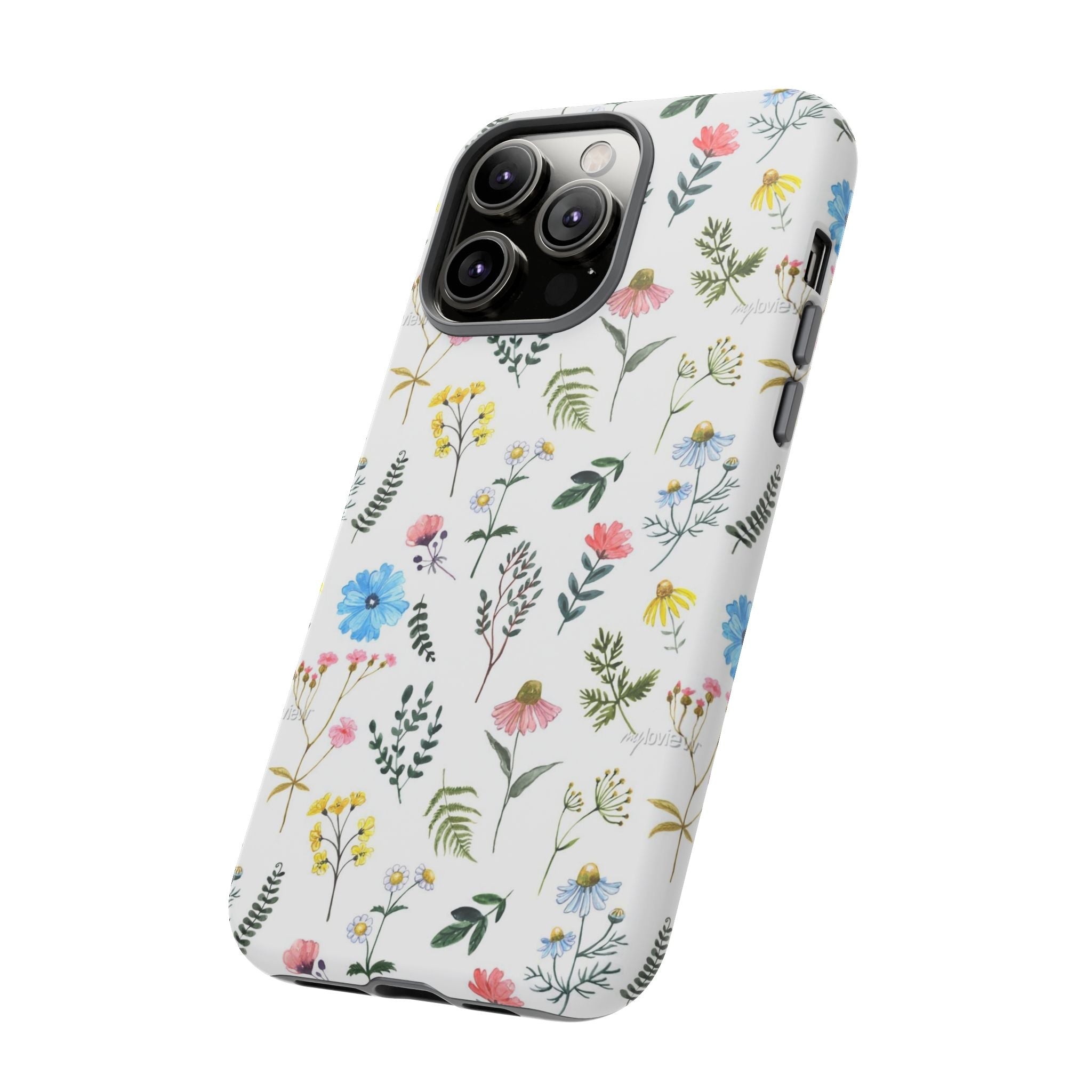 Wildflower Pattern Tough Case | Floral Phone Case, Botanical Print
