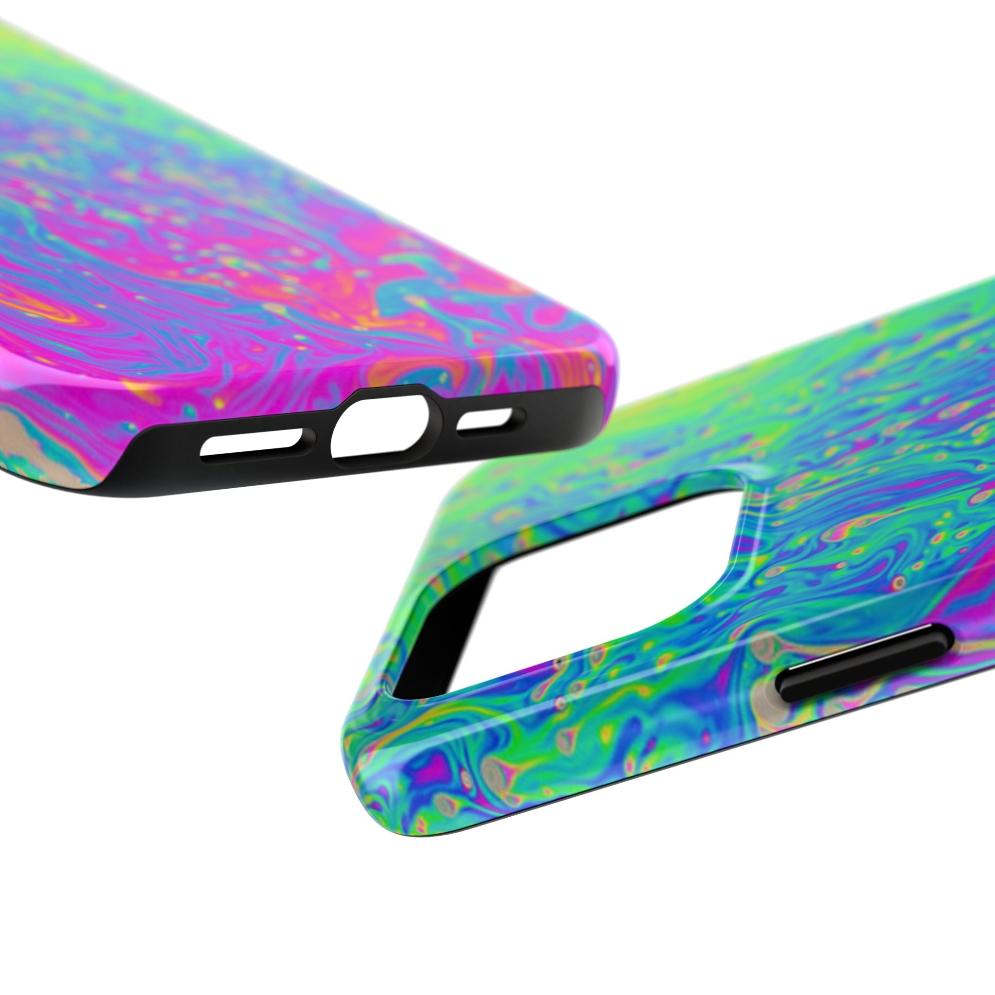 Psychedelic Swirl Tough Phone Case — Neon Marble iPhone Protector