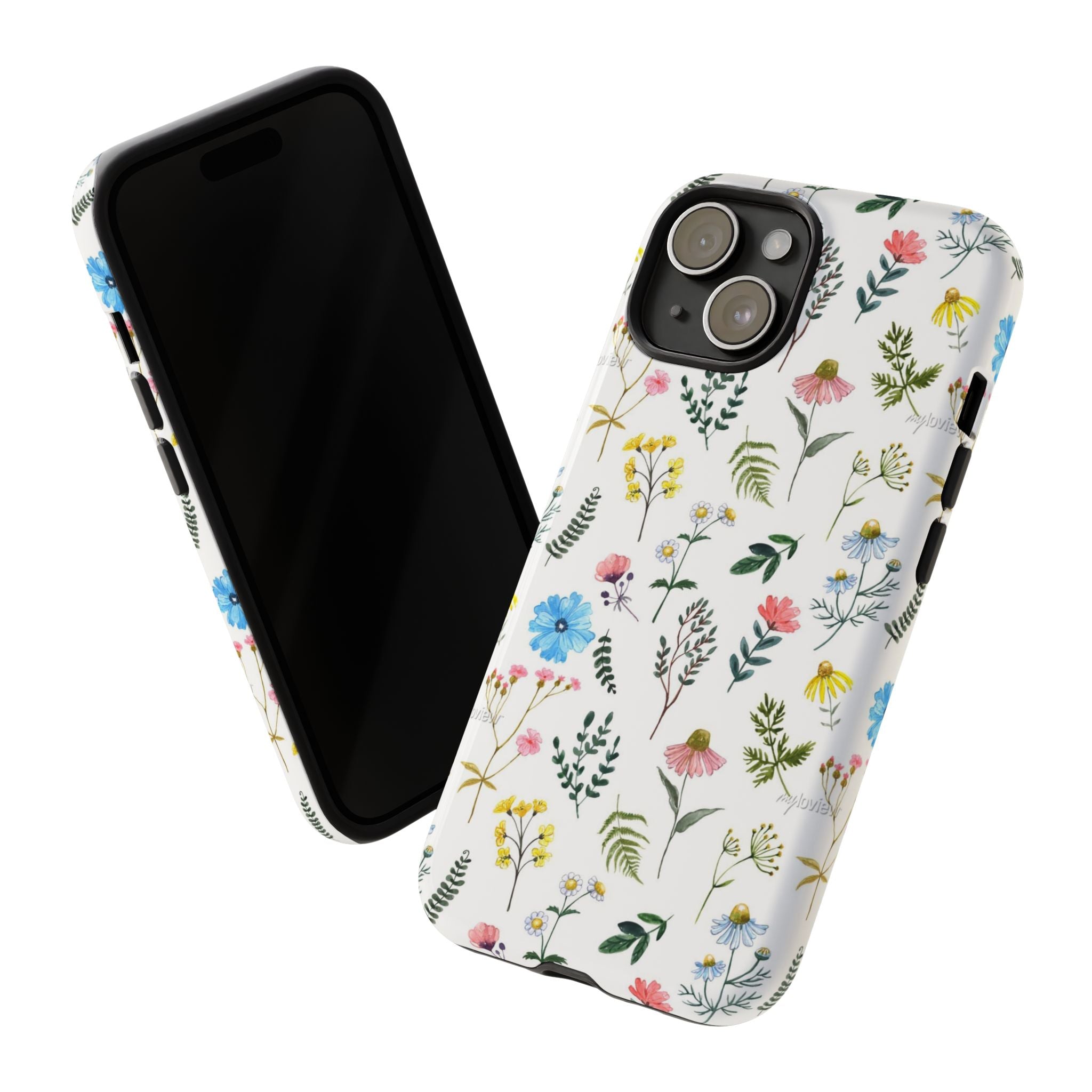 Wildflower Pattern Tough Case | Floral Phone Case, Botanical Print