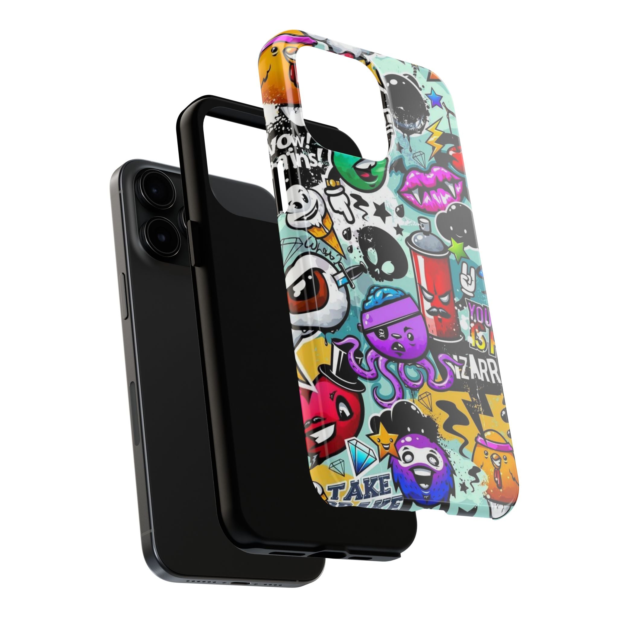 Graffiti Sticker Characters Phone Case | Tough Phone Case