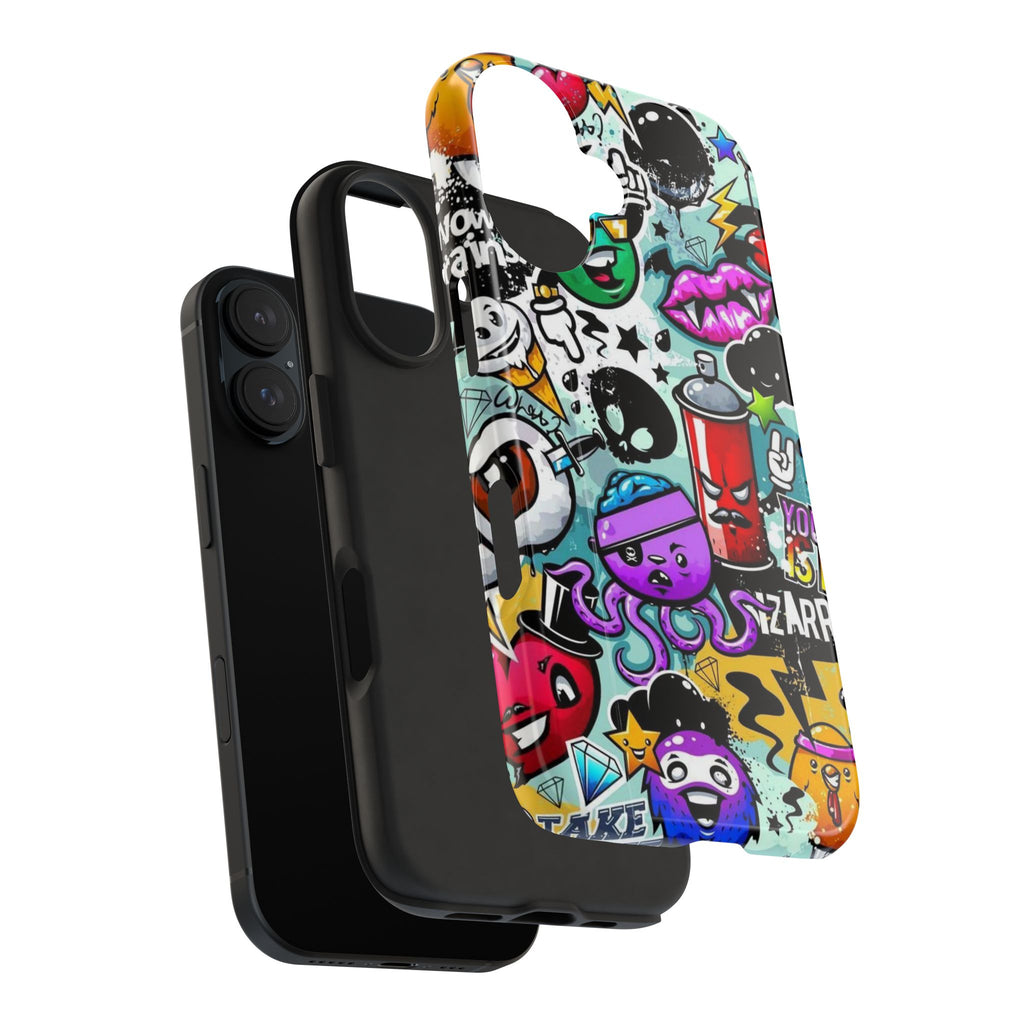 Graffiti Sticker Characters Phone Case | Tough Phone Case