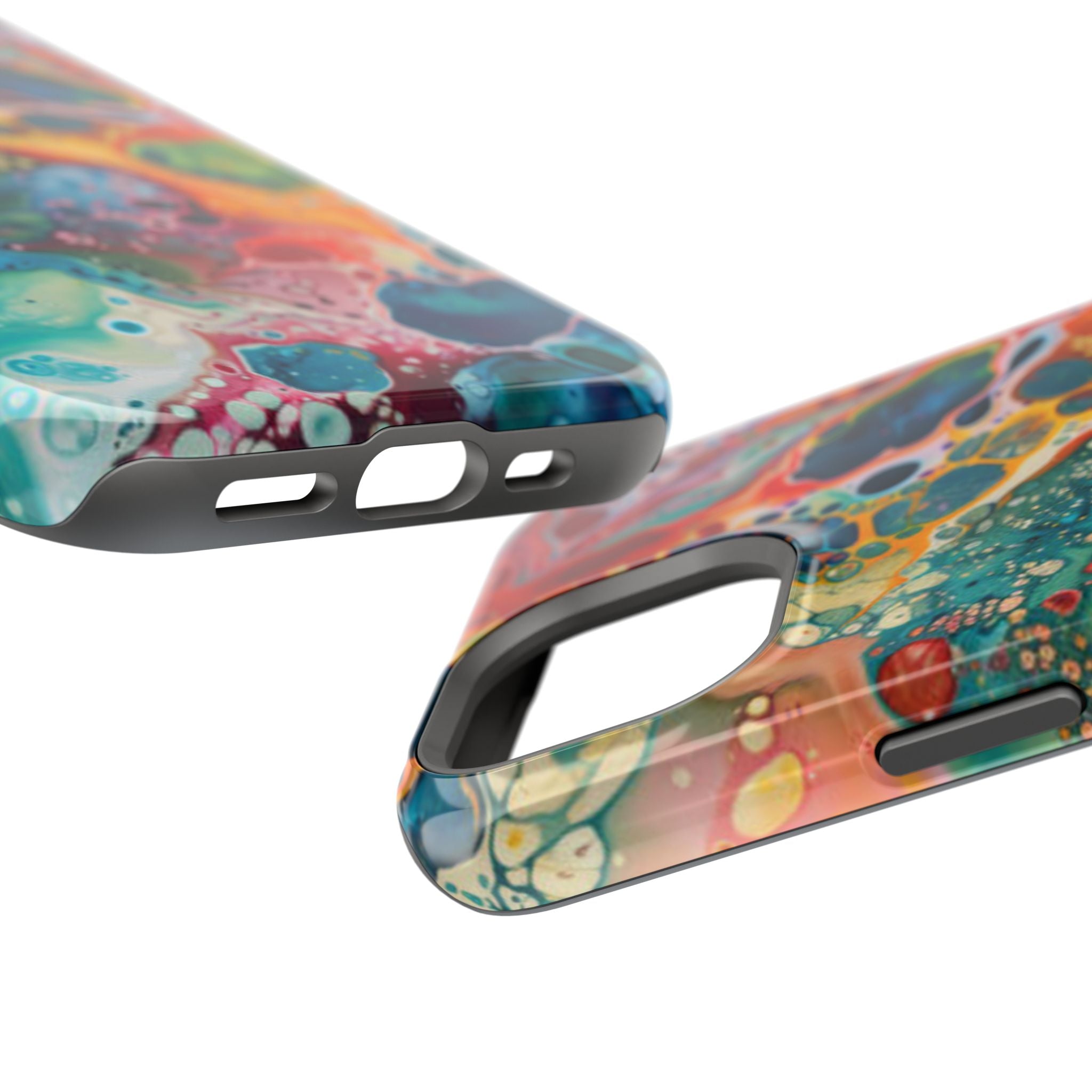 Impact-Resistant Phone Case — Colorful Abstract Fluid Art