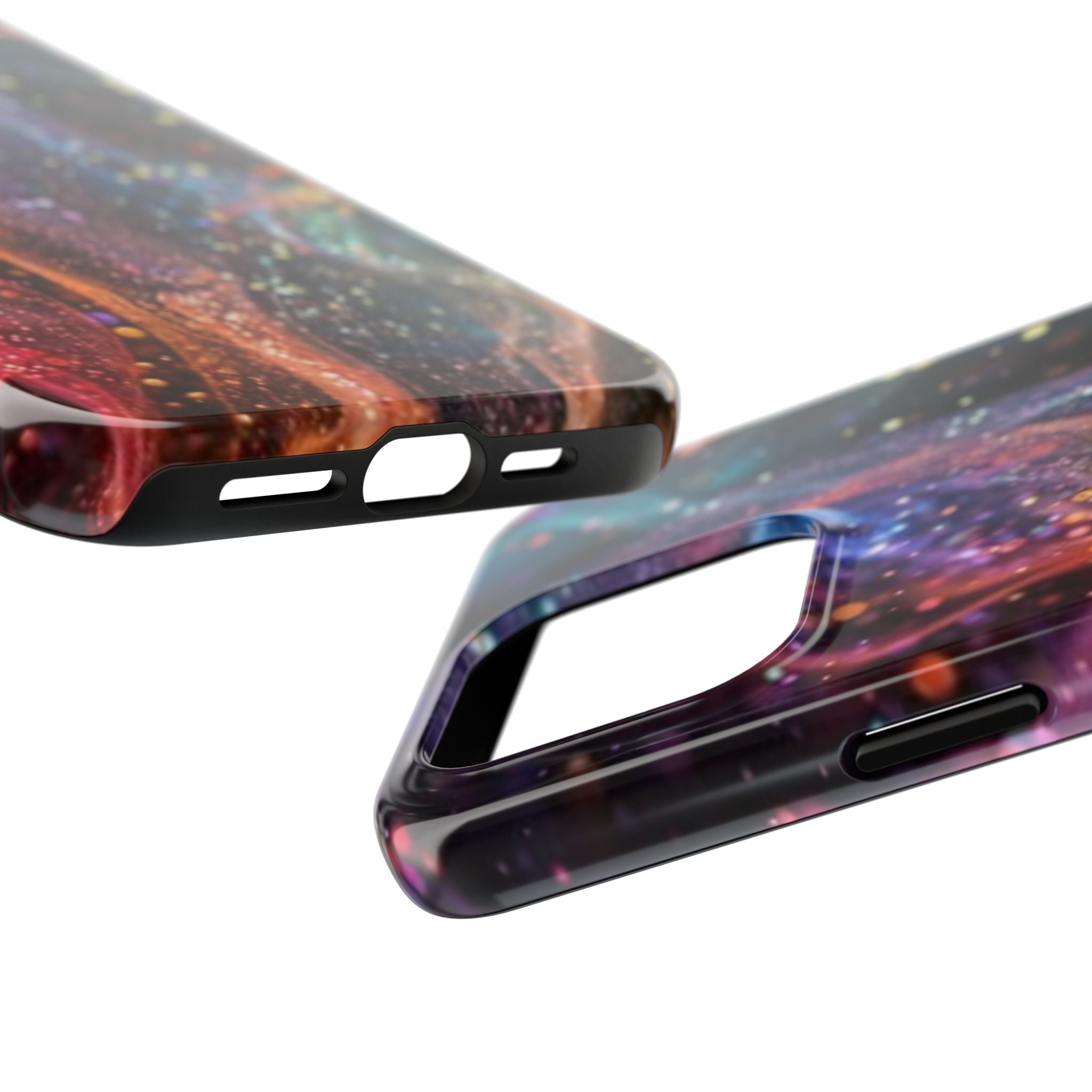 Galaxy Nebula Phone Case | Colorful Cosmic Swirl, Glitter Starry Design