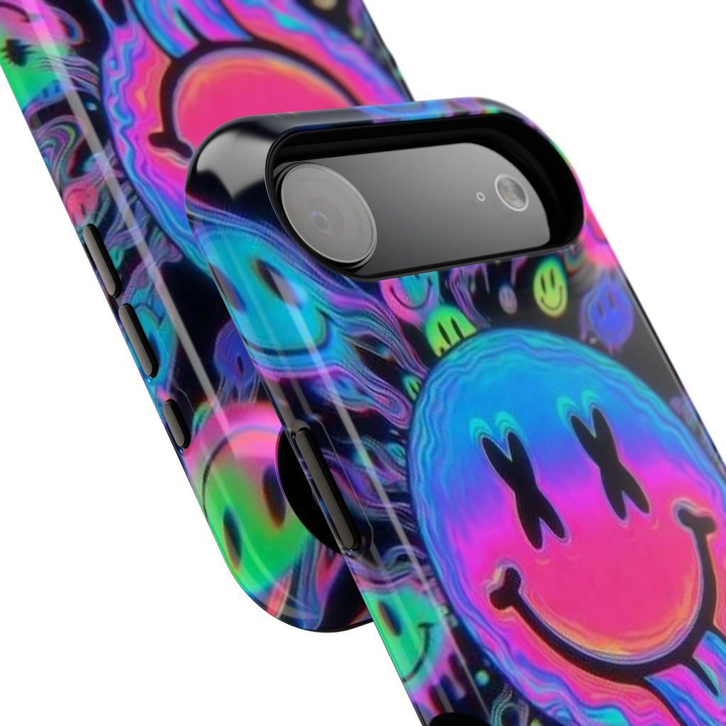 Psychedelic Smiley Impact-Resistant Phone Case