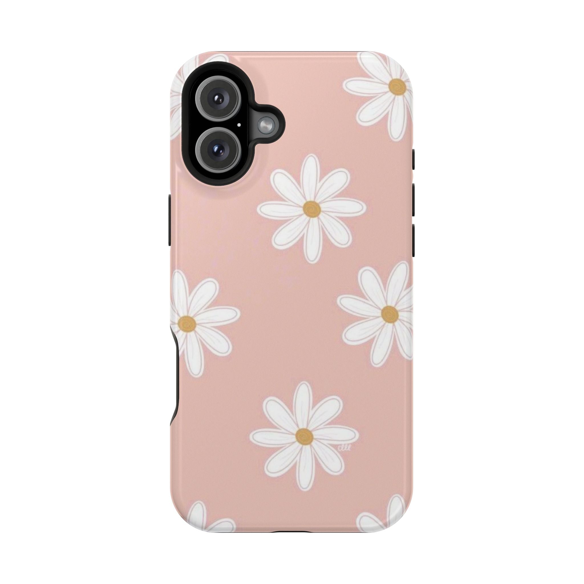 White Daisy Pattern Phone Case | Impact-Resistant Case