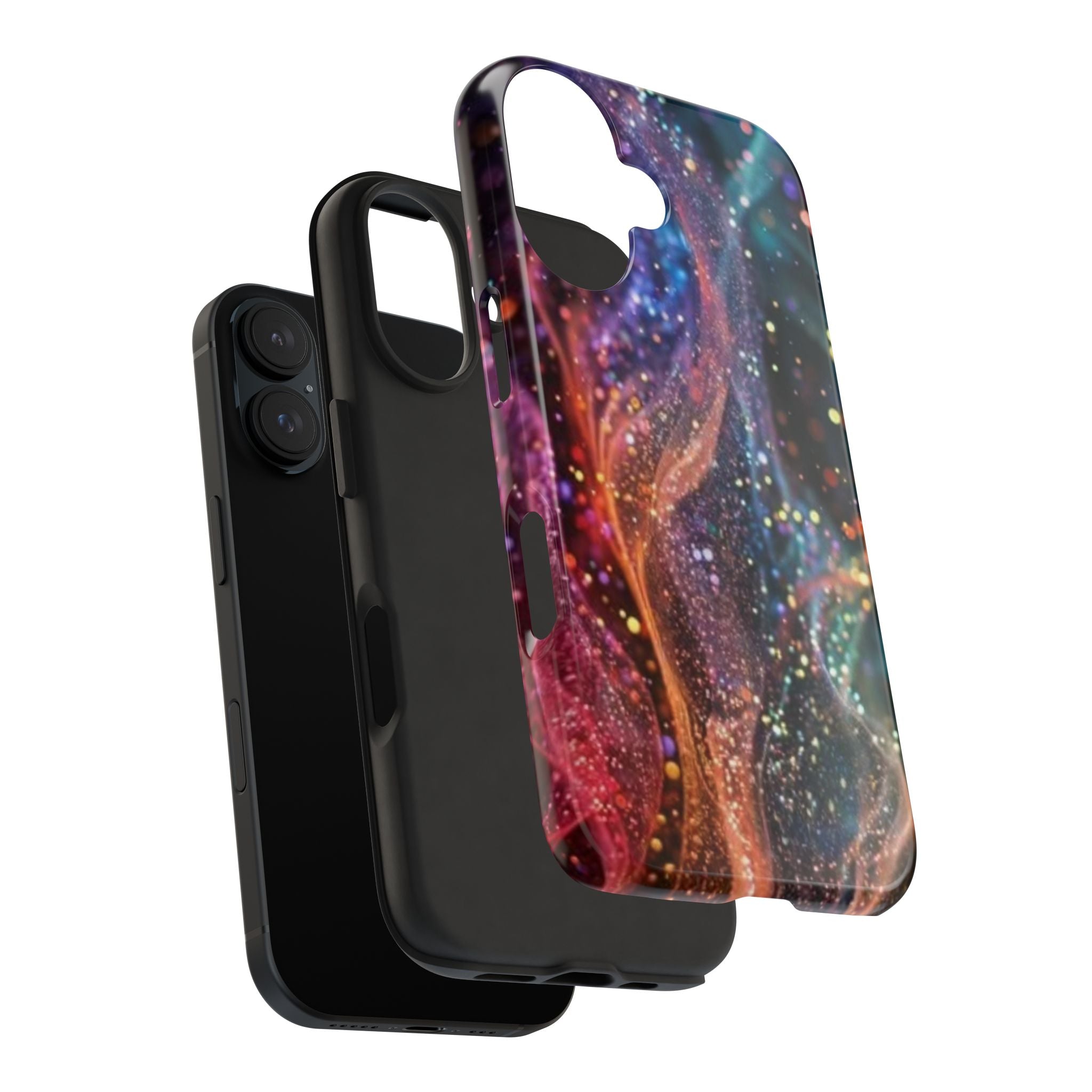 Galaxy Nebula Phone Case | Colorful Cosmic Swirl, Glitter Starry Design