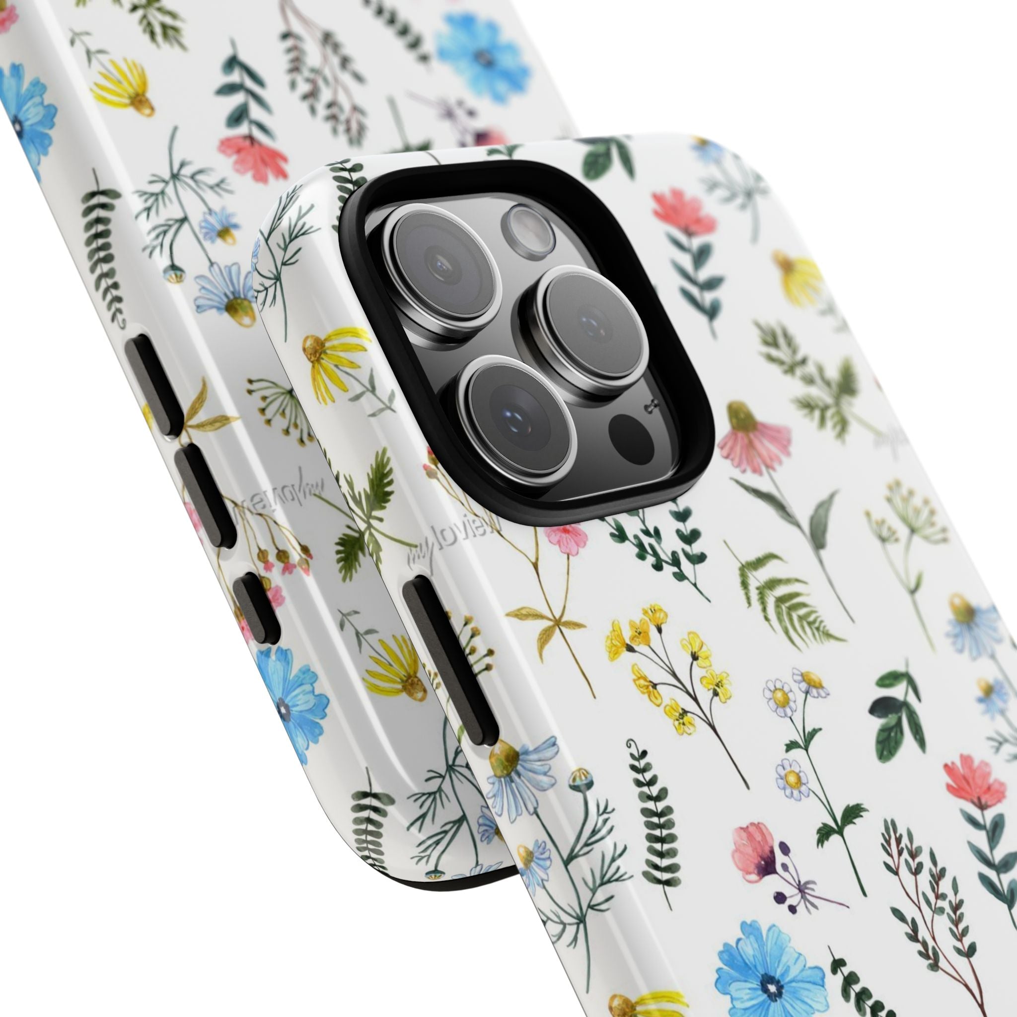 Wildflower Pattern Tough Case | Floral Phone Case, Botanical Print