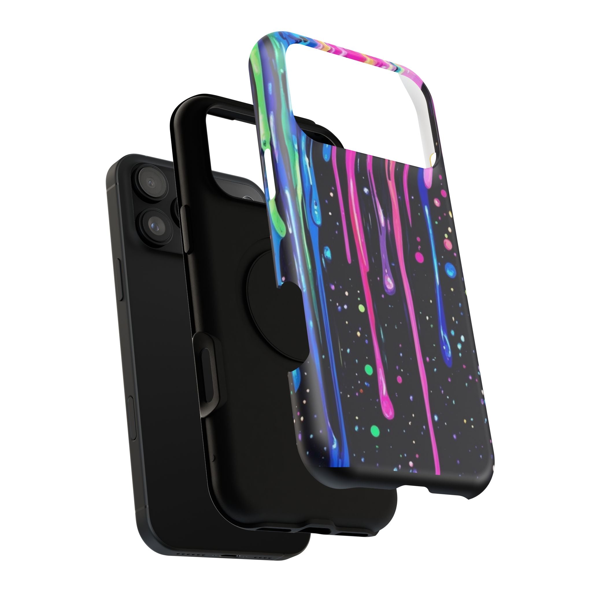 Phone Case - Neon Drip Impact-Resistant Protective Cover
