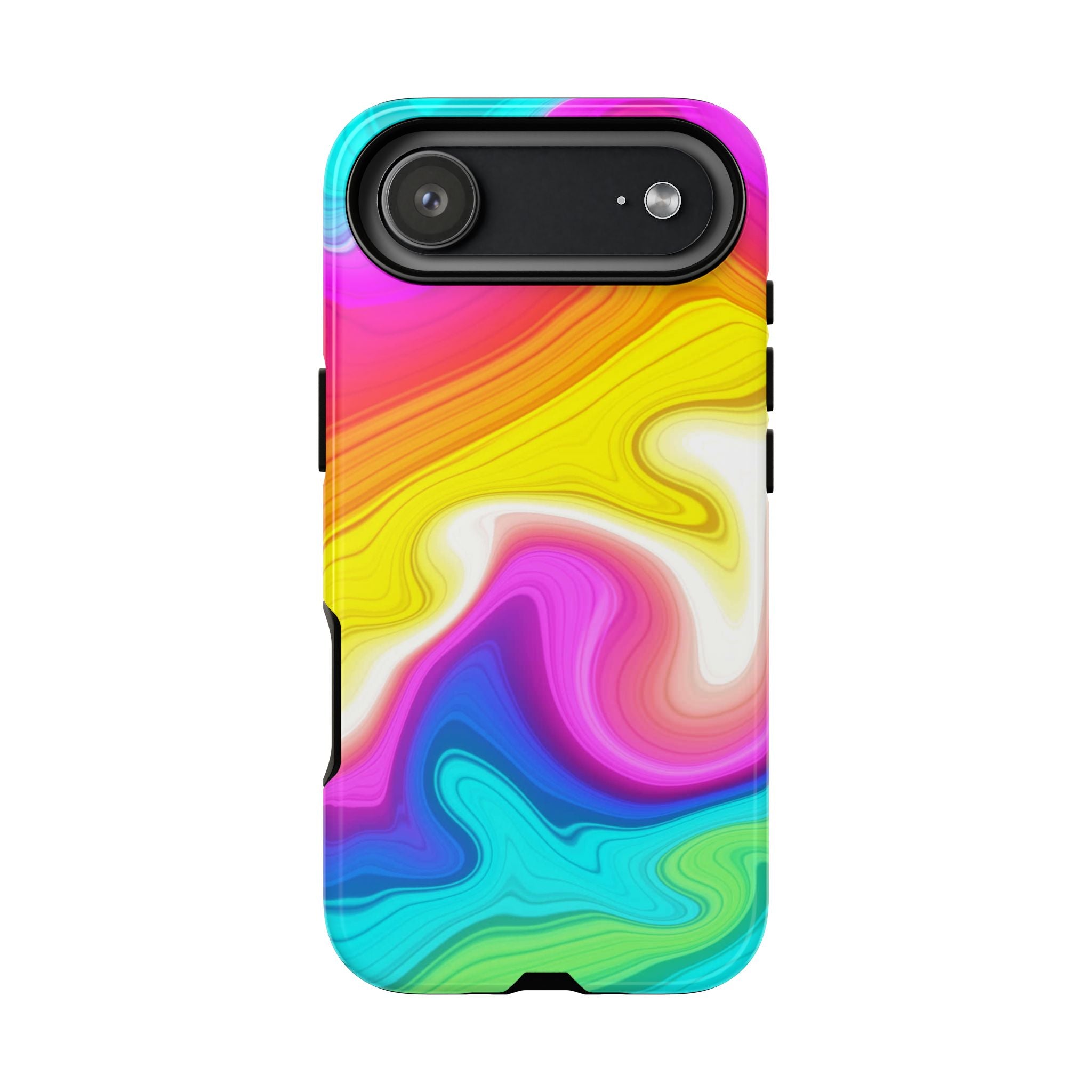 Rainbow Marble Swirl Phone Case | Tough Case