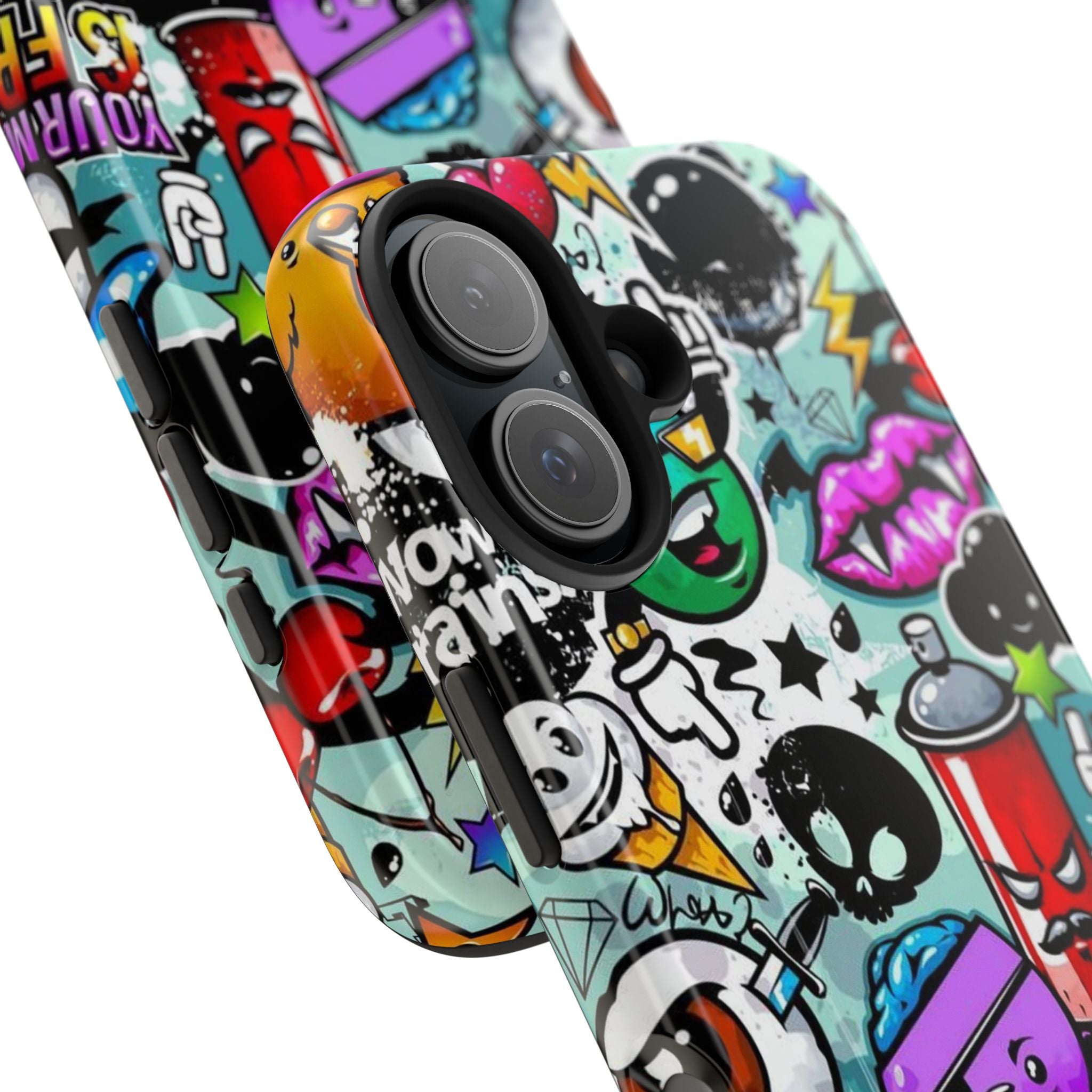 Graffiti Sticker Characters Phone Case | Tough Phone Case