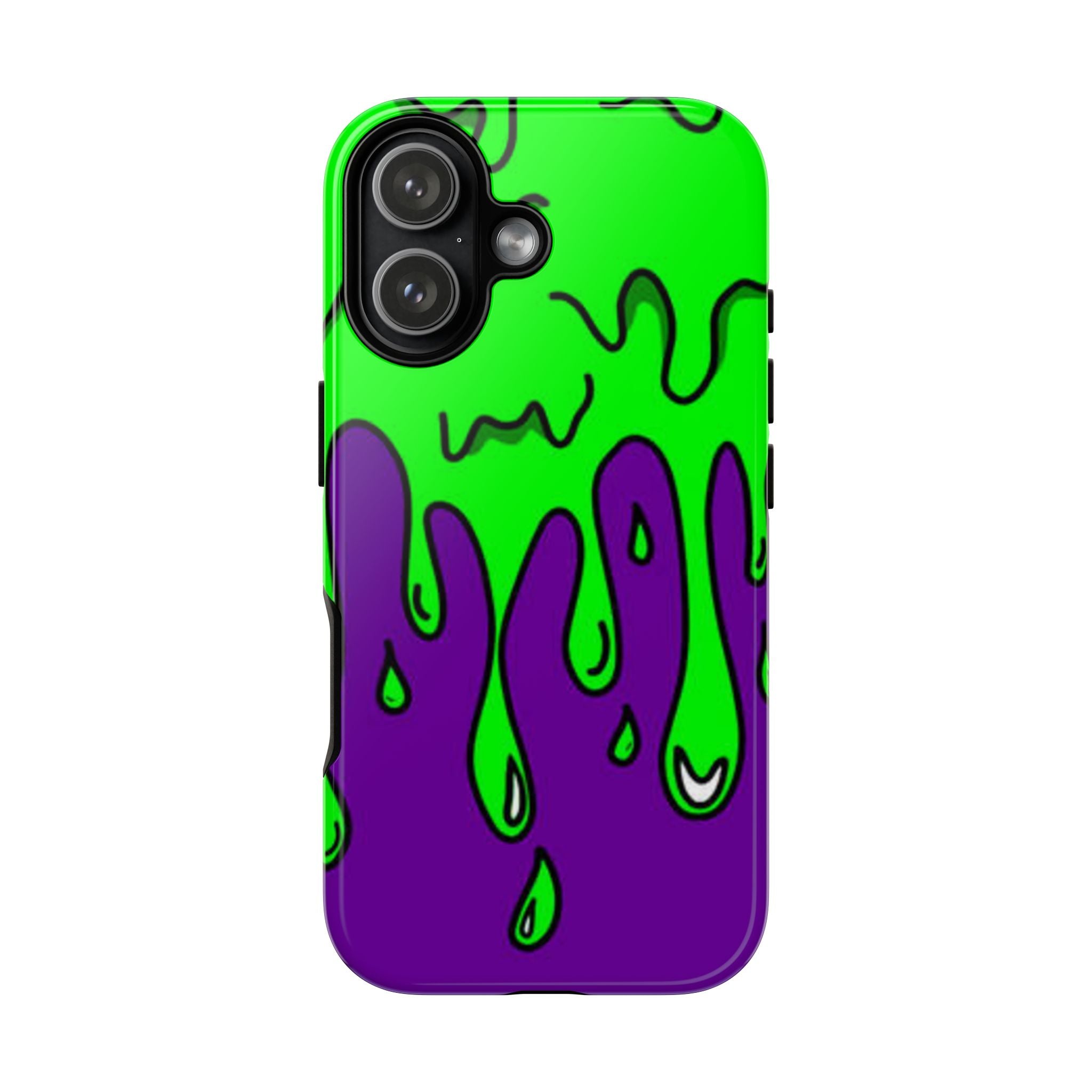 Green and Purple Drip Art Phone Case | Slim Protective Phone Case