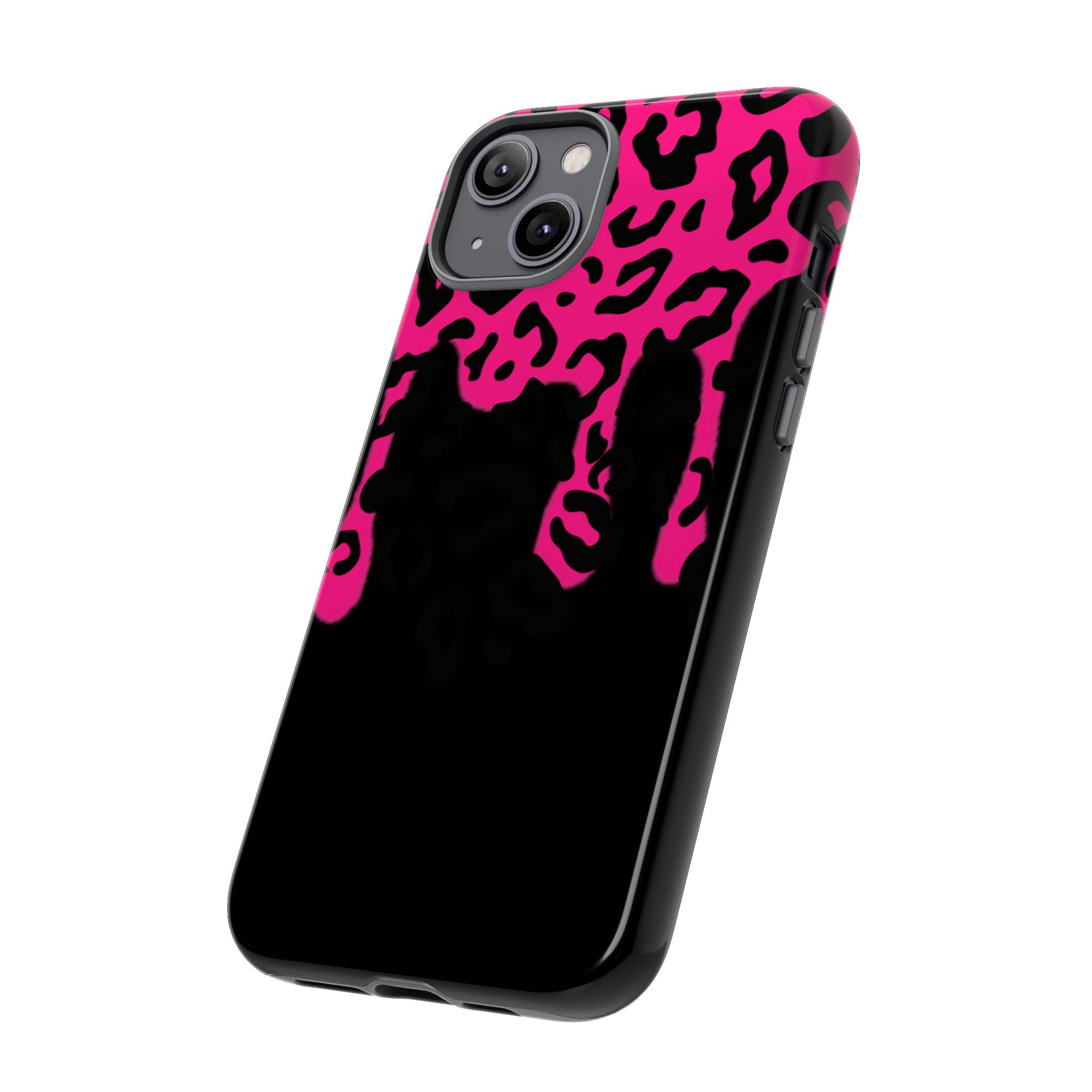 Hot Pink Leopard Drip Phone Case | Tough Case