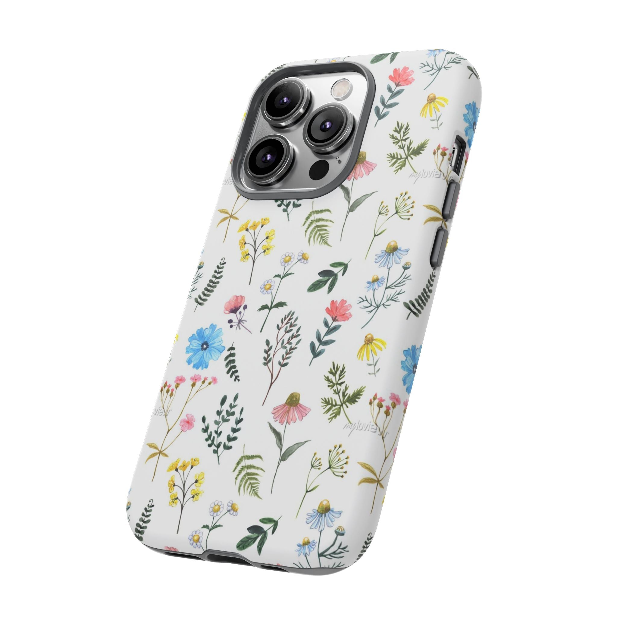 Wildflower Pattern Tough Case | Floral Phone Case, Botanical Print