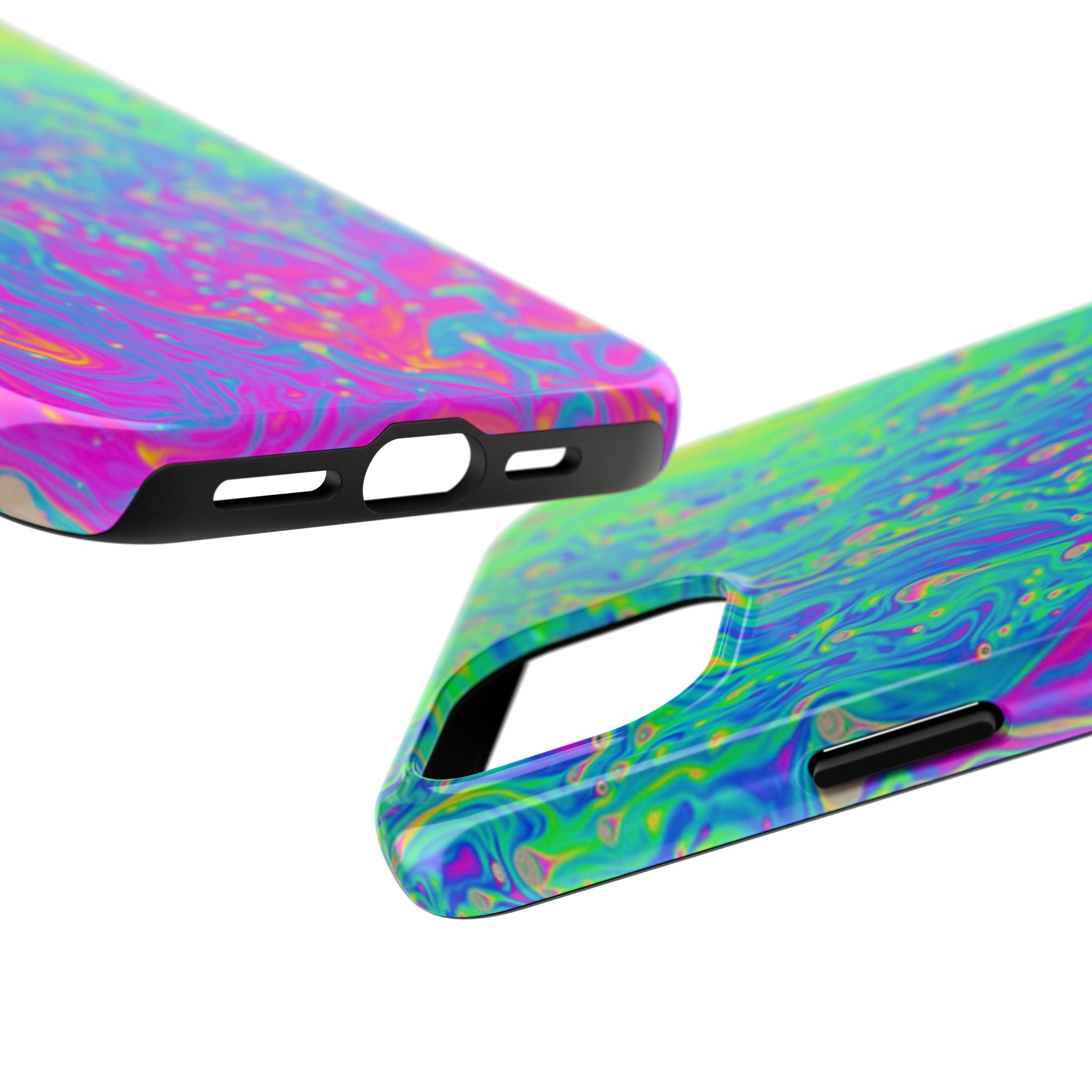 Psychedelic Swirl Tough Phone Case — Neon Marble iPhone Protector