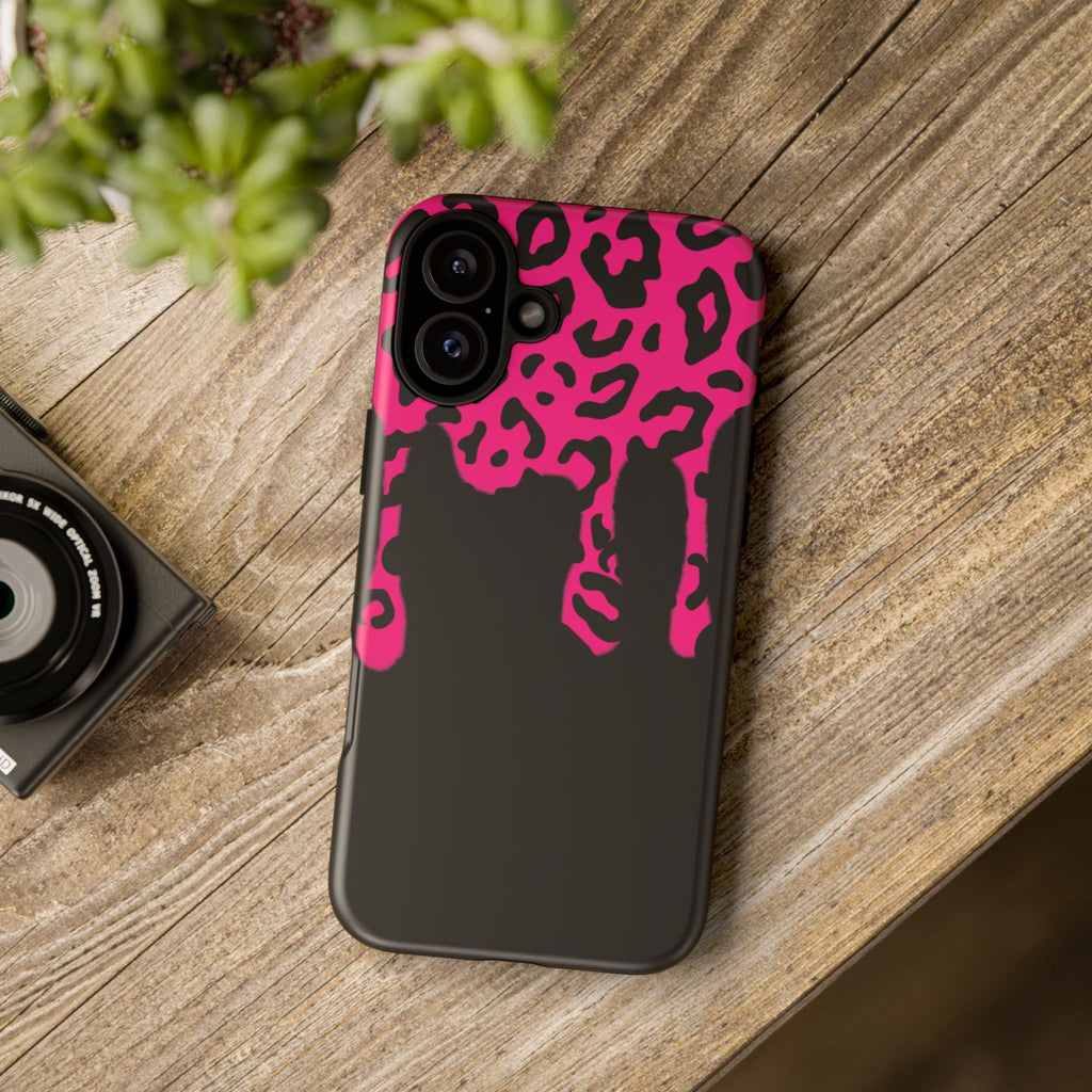 Hot Pink Leopard Drip Phone Case | Tough Case