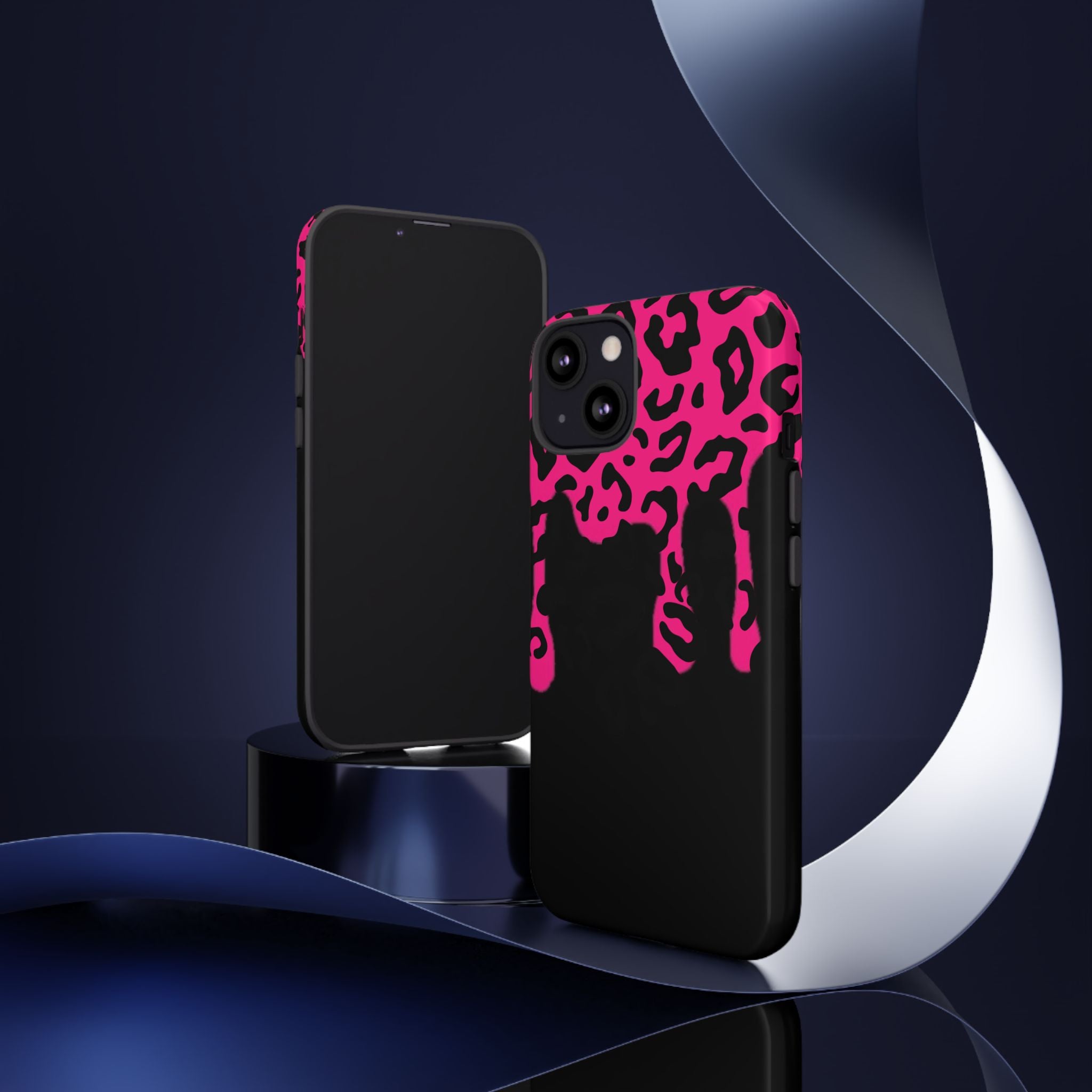 Hot Pink Leopard Drip Phone Case | Tough Case