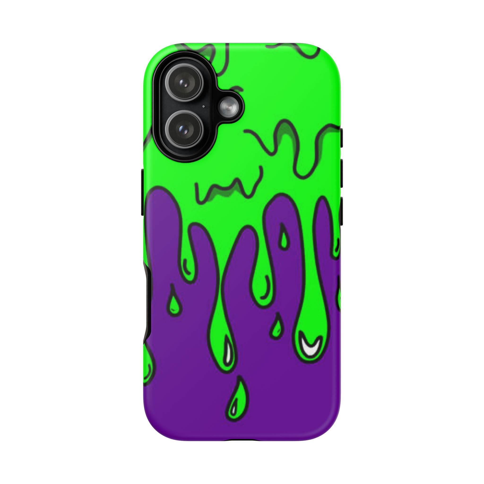 Green and Purple Drip Art Phone Case | Slim Protective Phone Case
