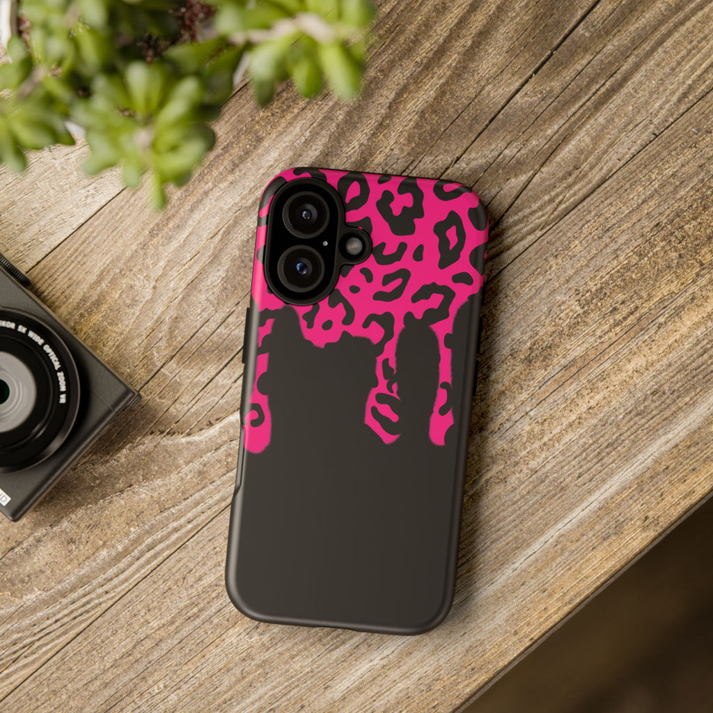 Hot Pink Leopard Drip Phone Case | Tough Case