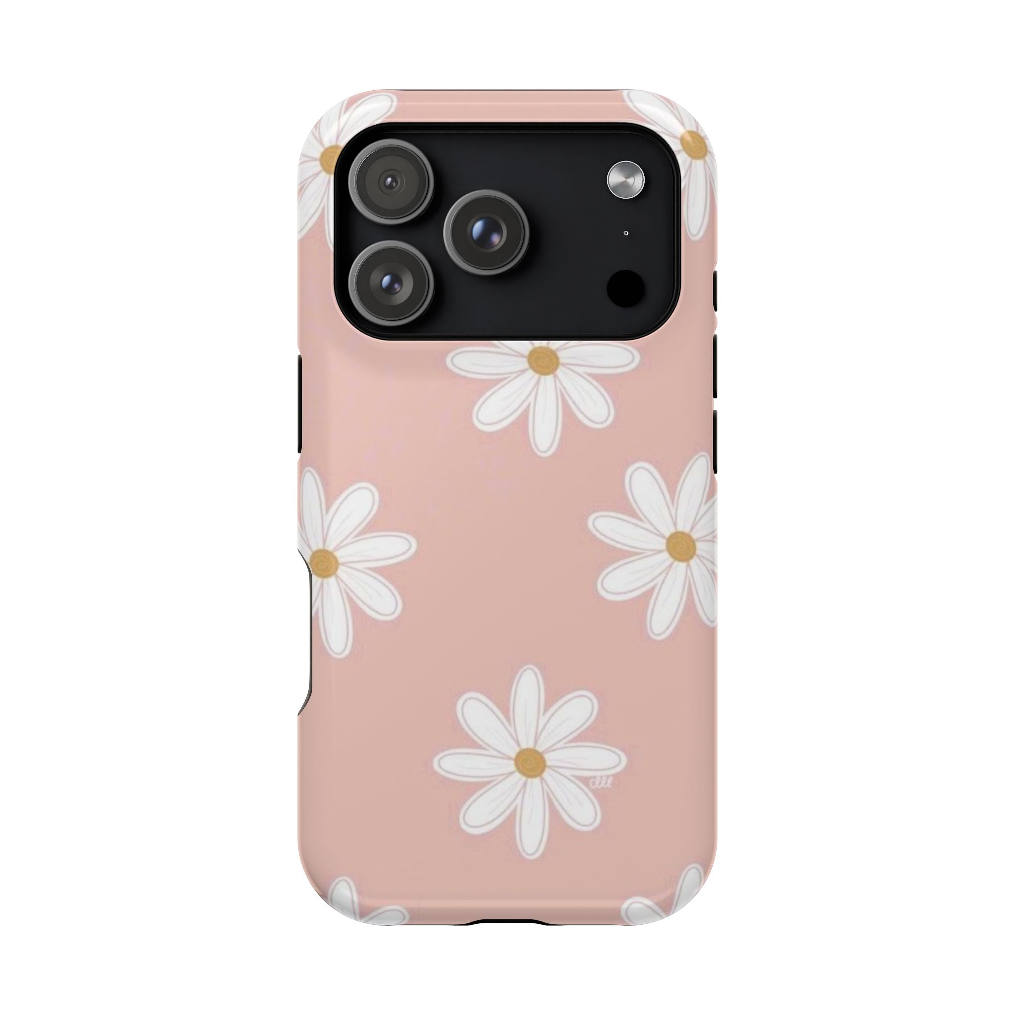White Daisy Pattern Phone Case | Impact-Resistant Case