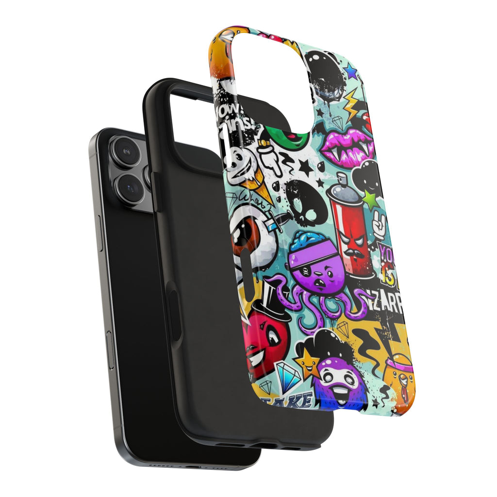 Graffiti Sticker Characters Phone Case | Tough Phone Case