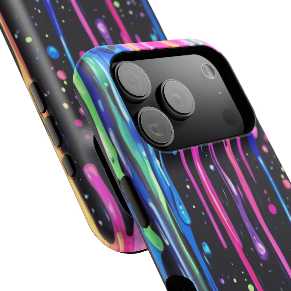 Phone Case - Neon Drip Impact-Resistant Protective Cover