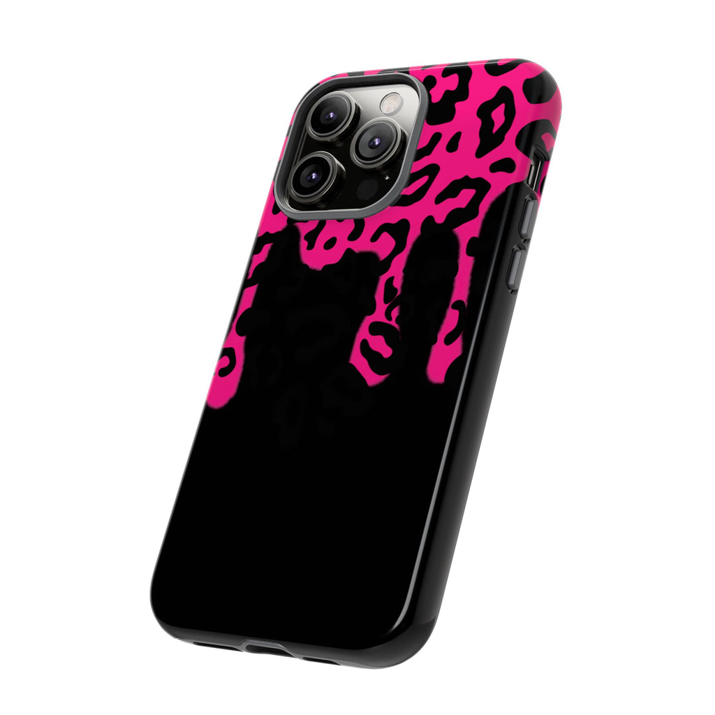 Hot Pink Leopard Drip Phone Case | Tough Case