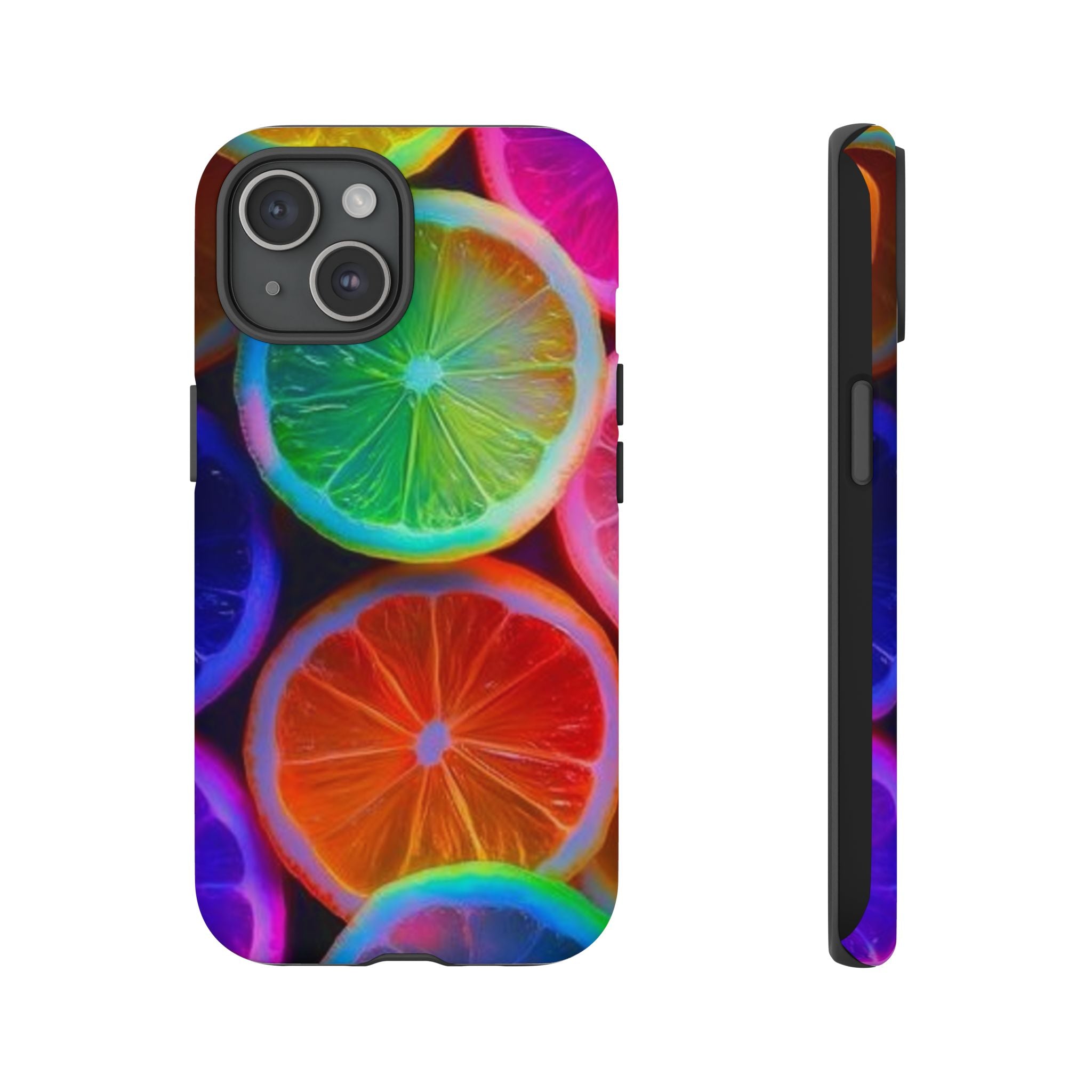 Neon Citrus Slices Tough Case | Colorful Fruit Phone Cover