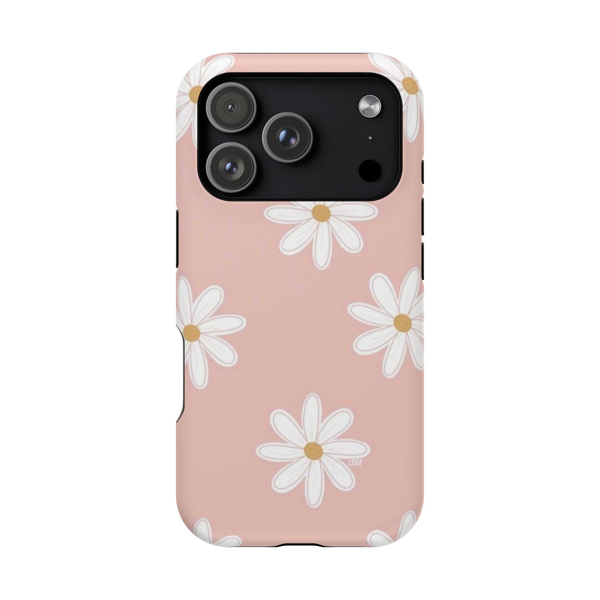 White Daisy Pattern Phone Case | Impact-Resistant Case